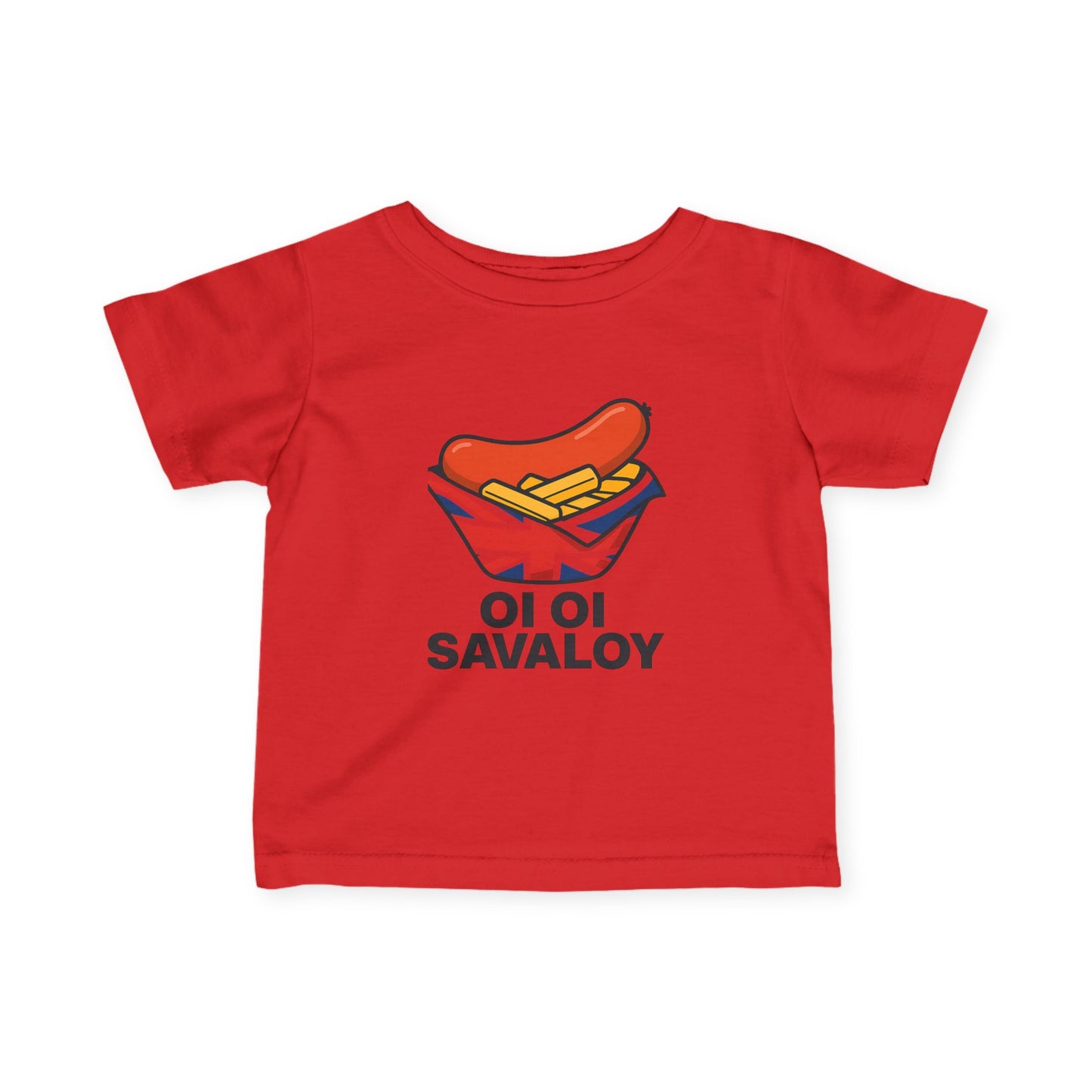 Savory British Infant Tee, Cute Baby T-Shirt, Fun Toddler Shirt, Oi Oi Savaloy Design, Perfect Gift for New Parents, Baby Shower