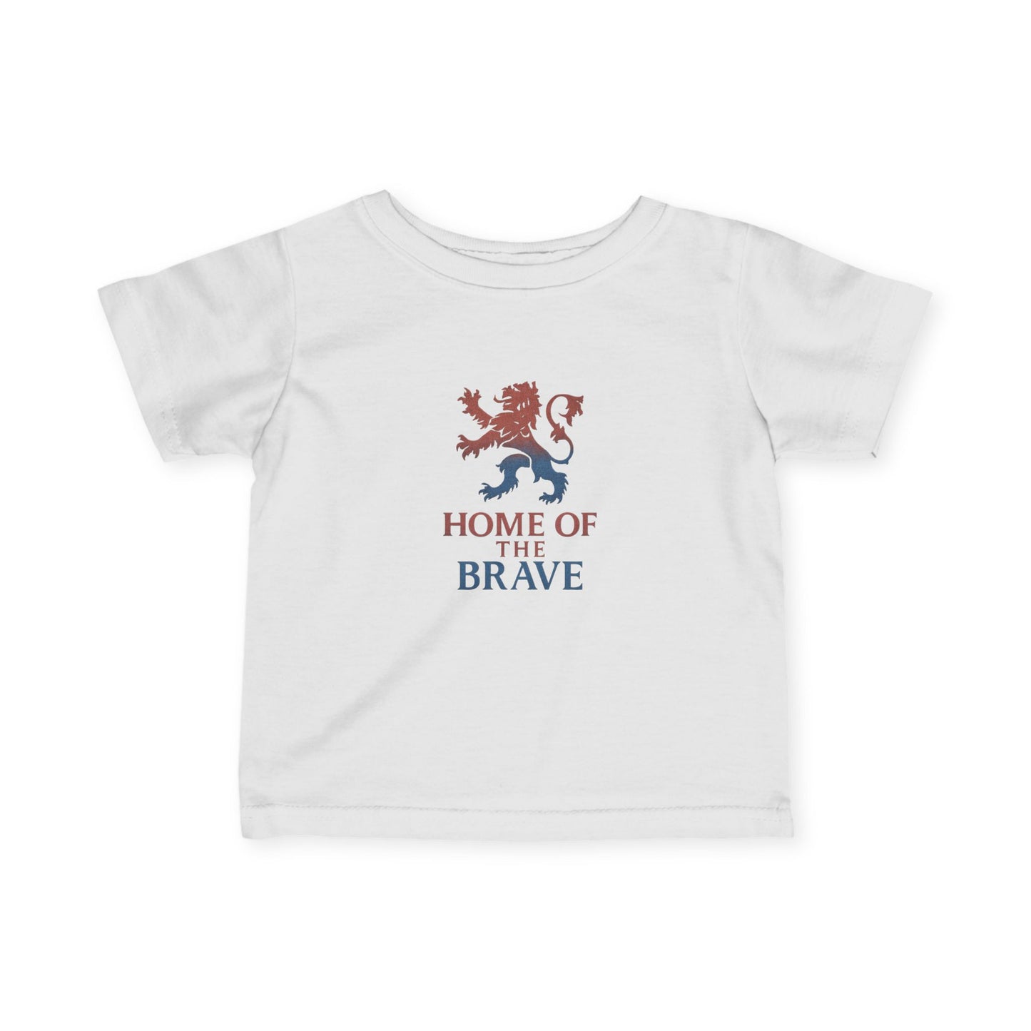 Patriotic Infant Tee - Home of the Brave, Baby Shirt, Toddler T-Shirt, Kids Pride Apparel, 4th of July Outfit, Gift for New Parents