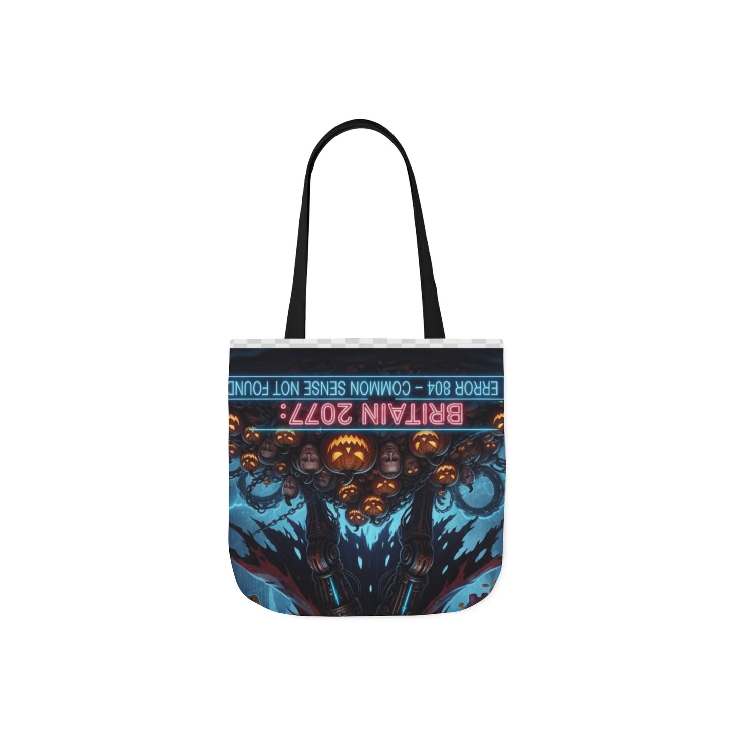 British Halloween Pumpkin Tote Bag, Spooky Grocery Bag, Trick or Treat Bag, Fall Fashion, Reusable Shopping Tote