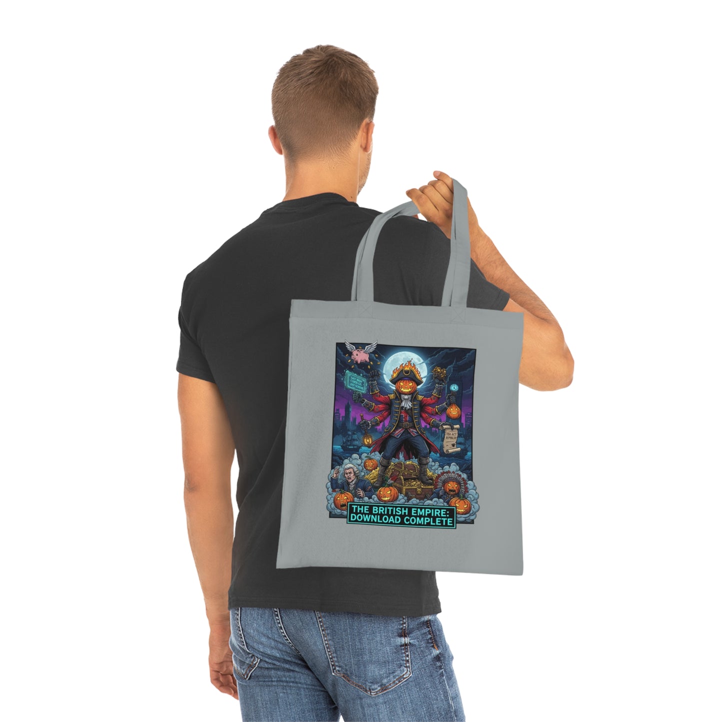 Unique Graphic Cotton Tote Bag - Eco-Friendly Shopping, Art Lover Gift, Market Bag, Beach Tote, Customizable Design