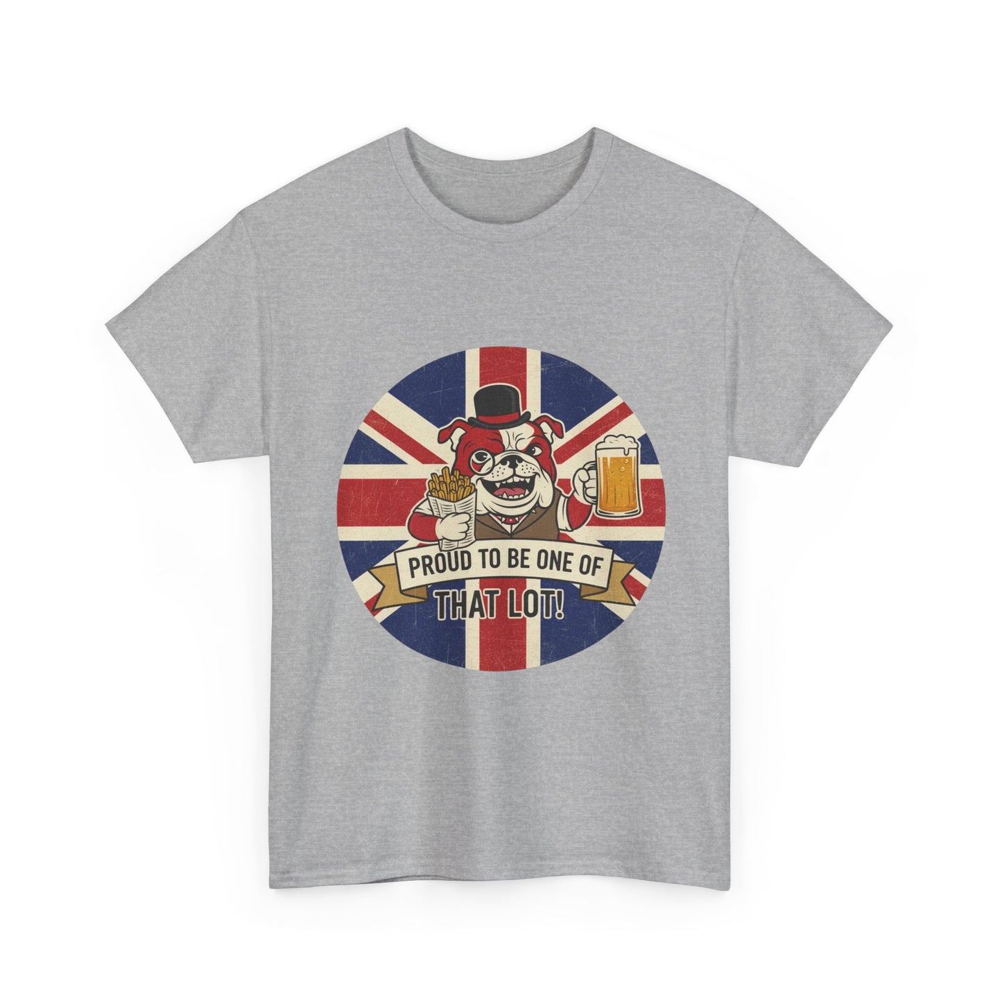 British  bulldog patriot satire cool design Unisex Heavy Cotton Tee shirt all sizes