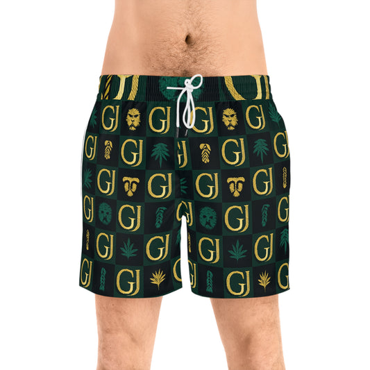 British Jamaica Heritage Swim Shorts — Men’s Mid-Length AOP