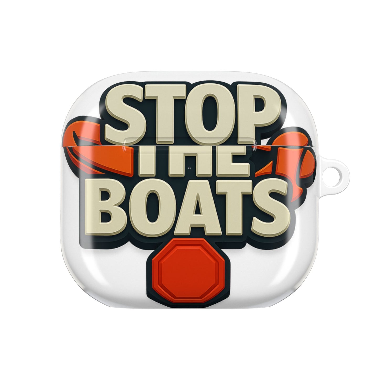 Bold Statement AirPod Case - Stop the Boats | Trendy Tech Accessory, Gift for Activists, Stylish Protection for Earbuds, Fun Phone [...]