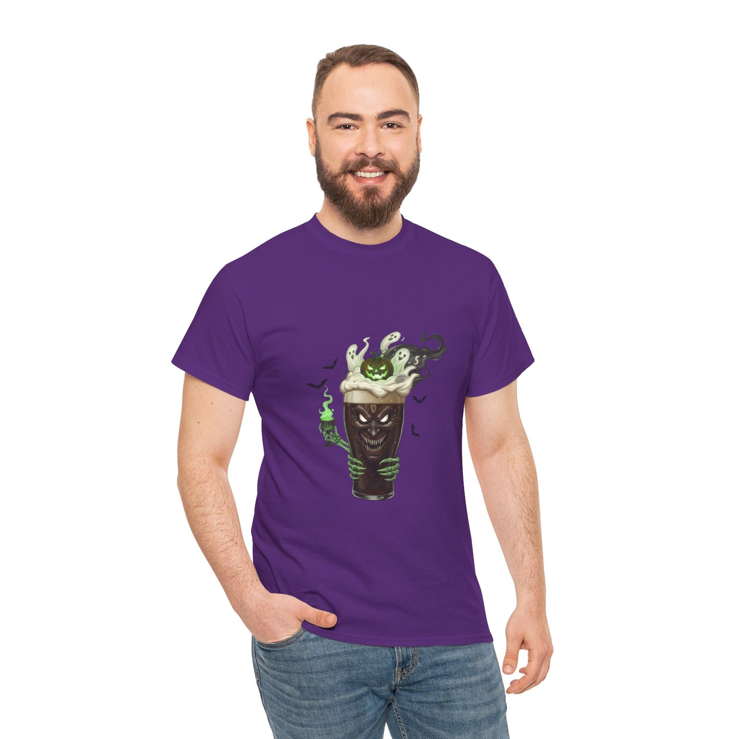 Guiness halloween Artistic Unisex Tee featuring Eco-Themed Design, Perfect for Casual Wear, Gift for Nature Lovers, Eco-Conscious Apparel, Earth Day