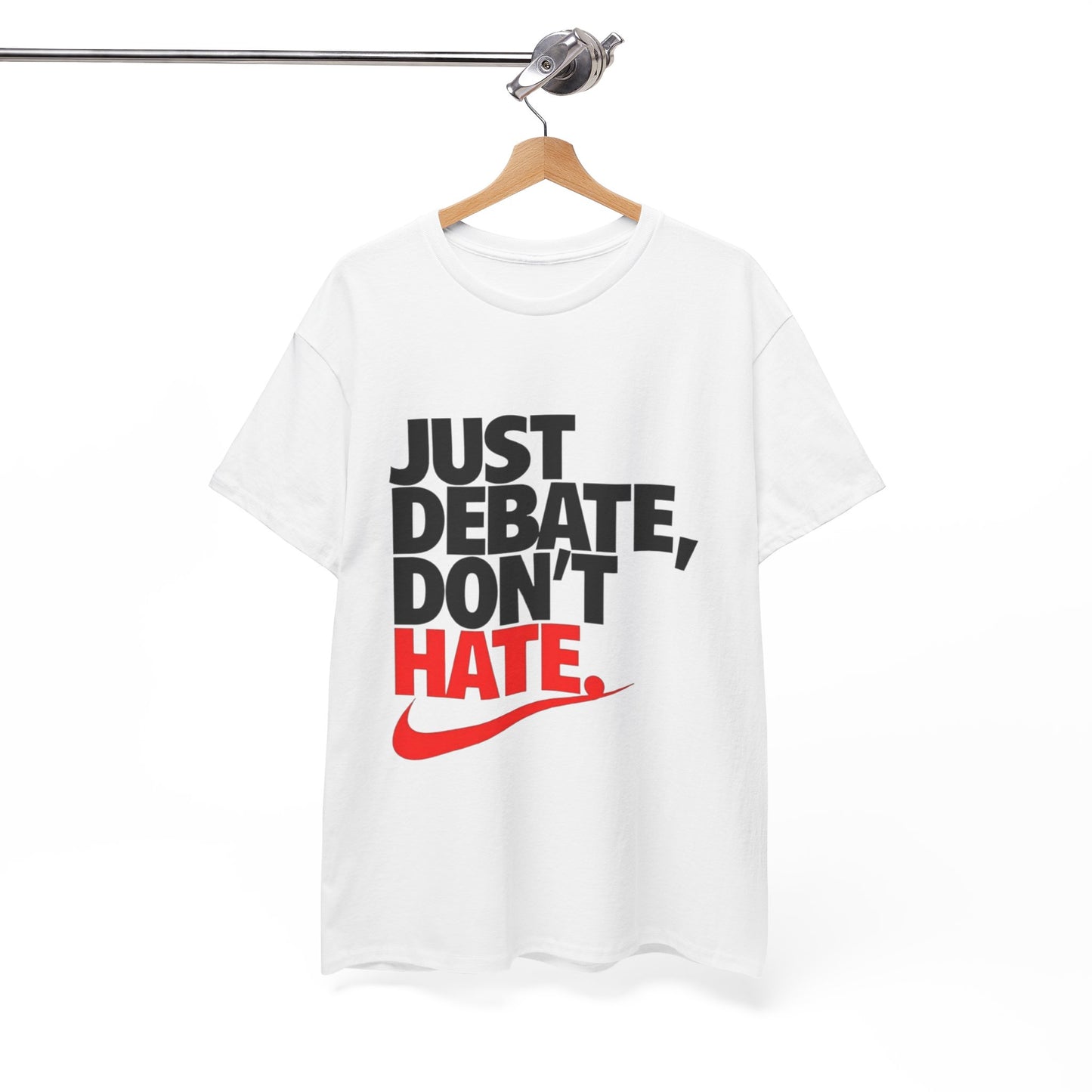 Unisex Cotton Tee - Just Debate, Don't Hate