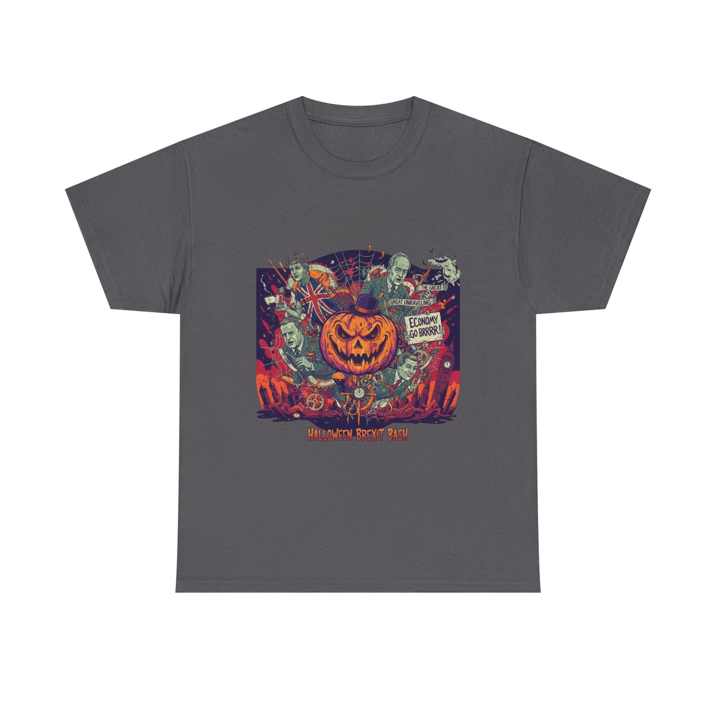 Halloween satire british design Unisex Heavy Cotton Tee shirt