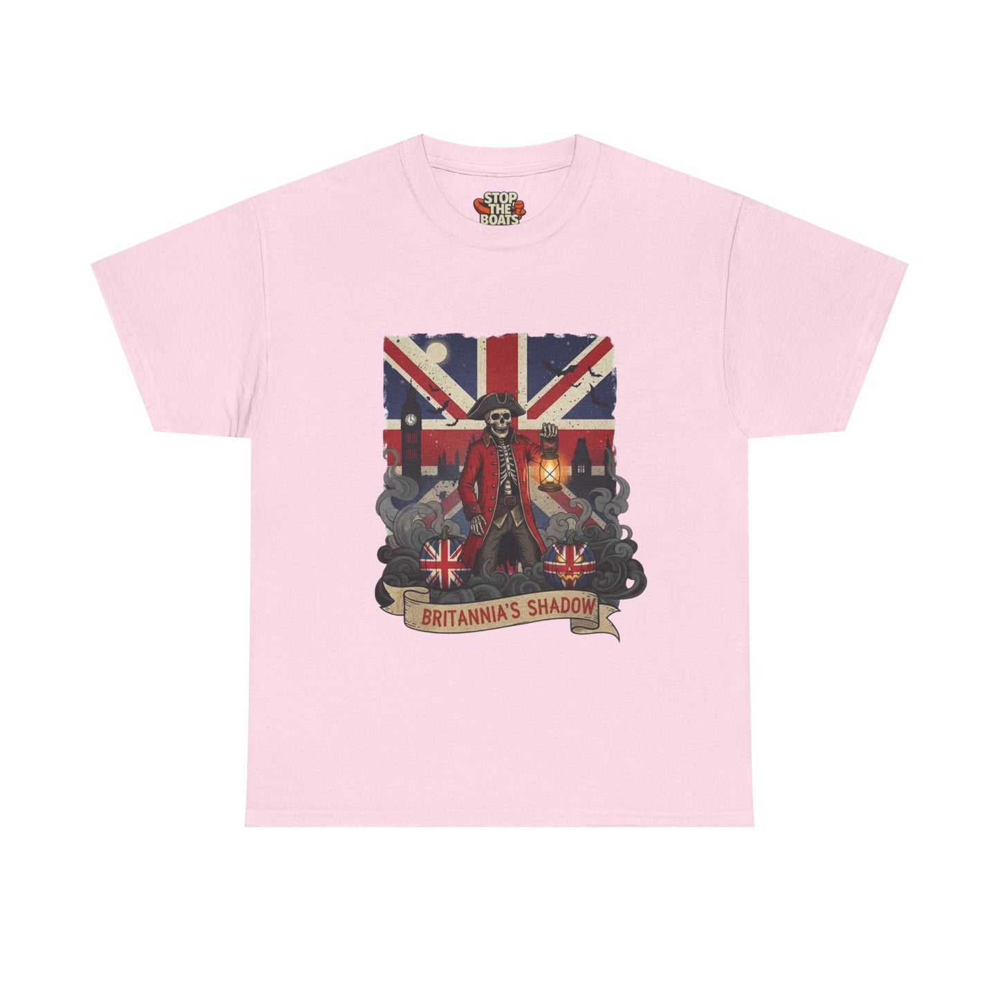 Stop the boats british patriot Halloween Unisex Heavy Cotton Tee