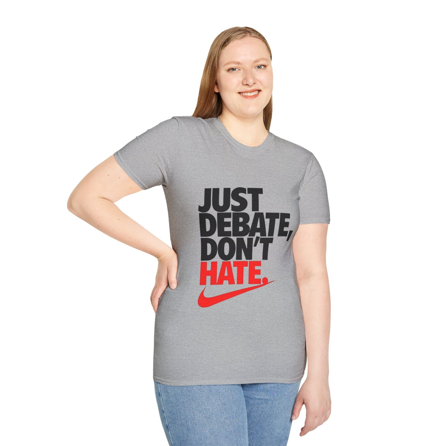 Just Debate T-Shirt - Unisex Softstyle Tee for Open Dialogues