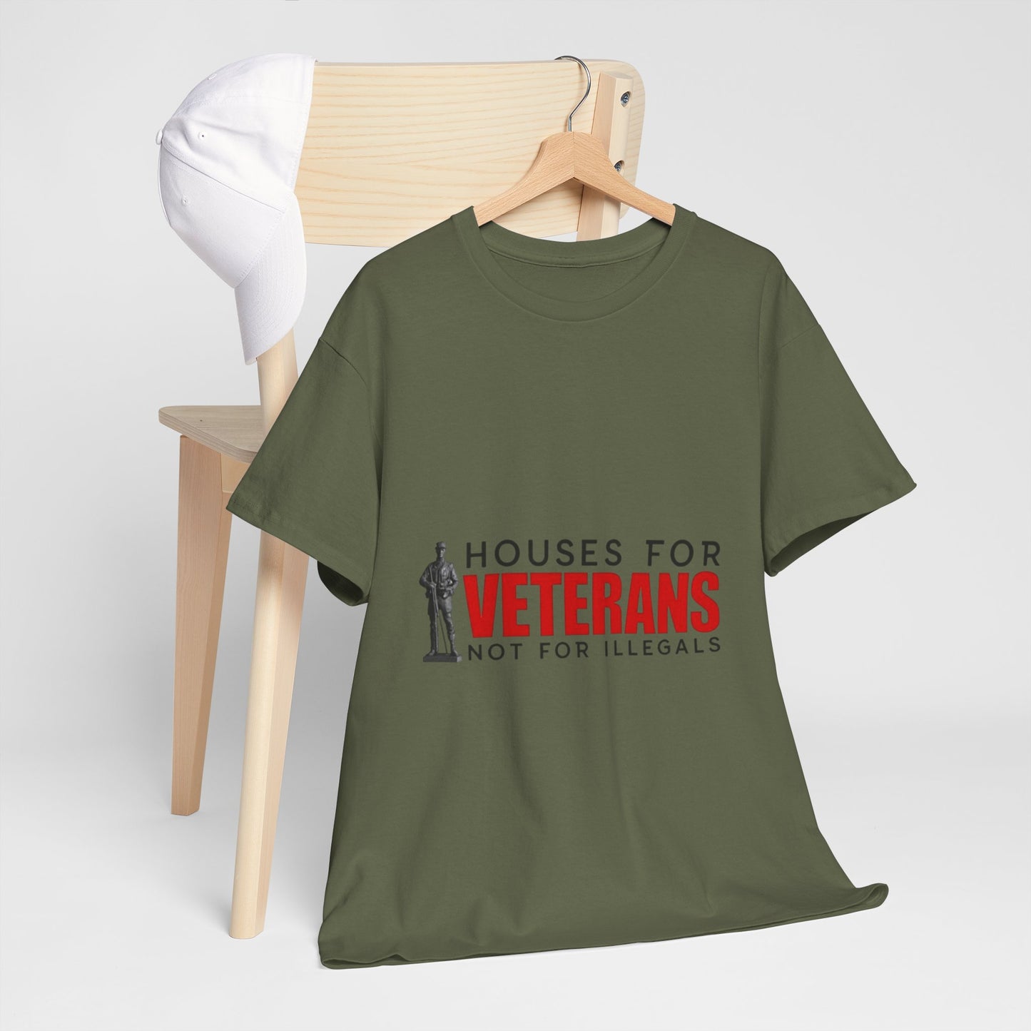 Unisex Heavy Cotton Tee - 'Houses for Veterans' Statement Shirt for Supporters, Patriotic Gifts, Veteran Advocacy Apparel, Everyday [...]