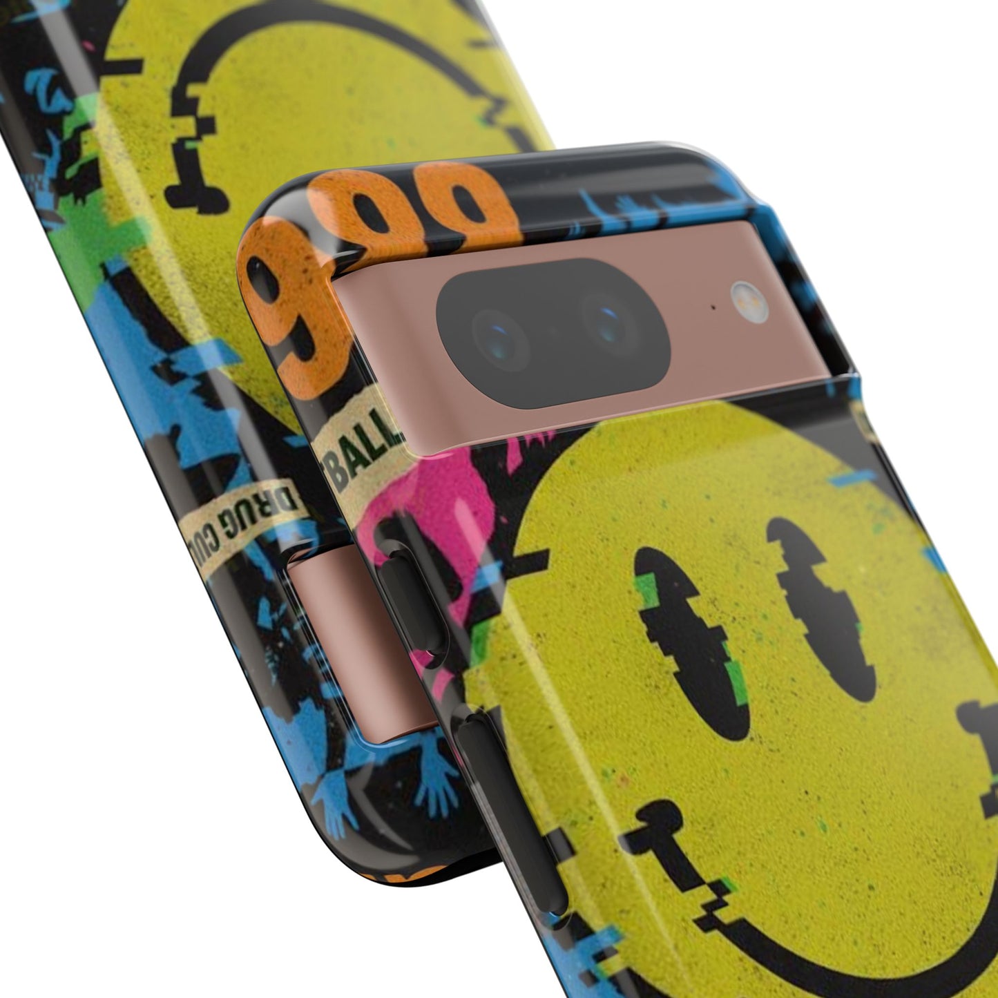 Acid house rave Vibrant iPhone Case, Tough Cases, Smiley Face Phone Cover, Fun Accessory, Colorful Phone Protector, Gift for Teenagers