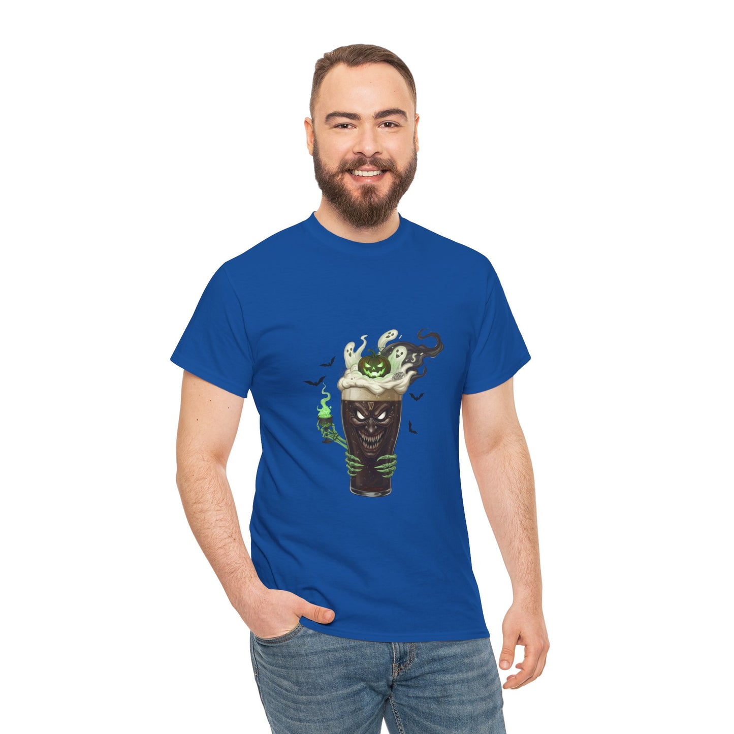 Guiness halloween Artistic Unisex Tee featuring Eco-Themed Design, Perfect for Casual Wear, Gift for Nature Lovers, Eco-Conscious Apparel, Earth Day