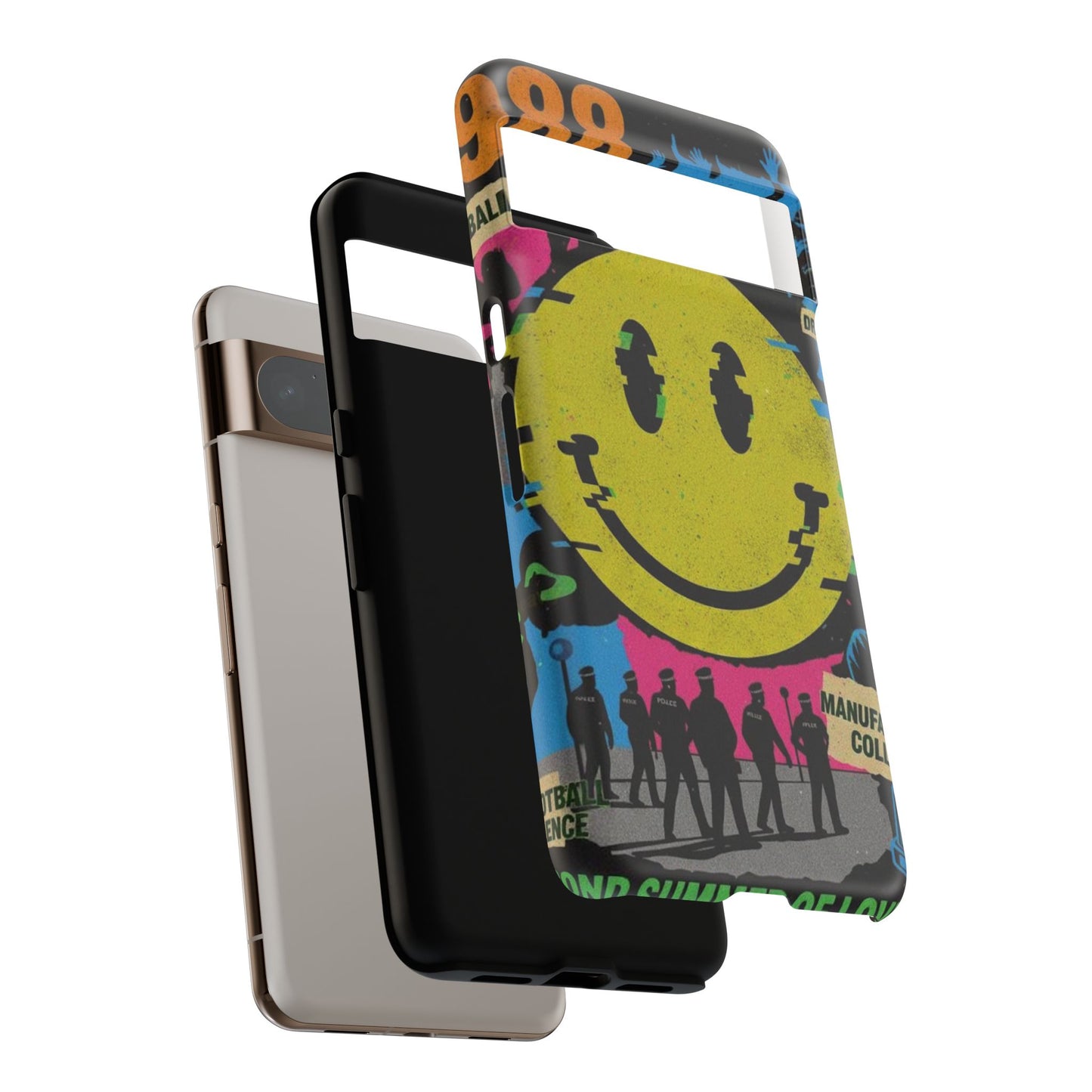 Acid house rave Vibrant iPhone Case, Tough Cases, Smiley Face Phone Cover, Fun Accessory, Colorful Phone Protector, Gift for Teenagers