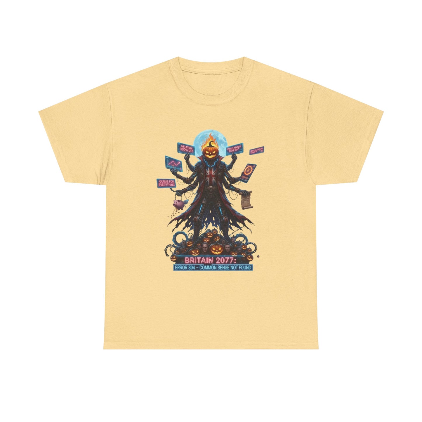 Halloween british satire design - Brightly Illustrated Unisex T-Shirt, Pop Culture Tee, Graphic Cotton Tee, Unique Gift for Fans, Casual Wear, Statement Apparel