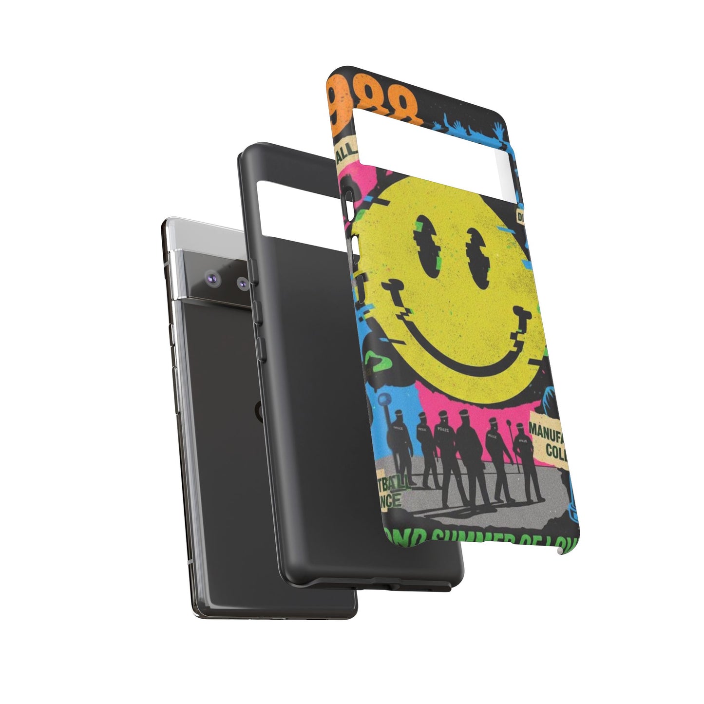 Acid house rave Vibrant iPhone Case, Tough Cases, Smiley Face Phone Cover, Fun Accessory, Colorful Phone Protector, Gift for Teenagers