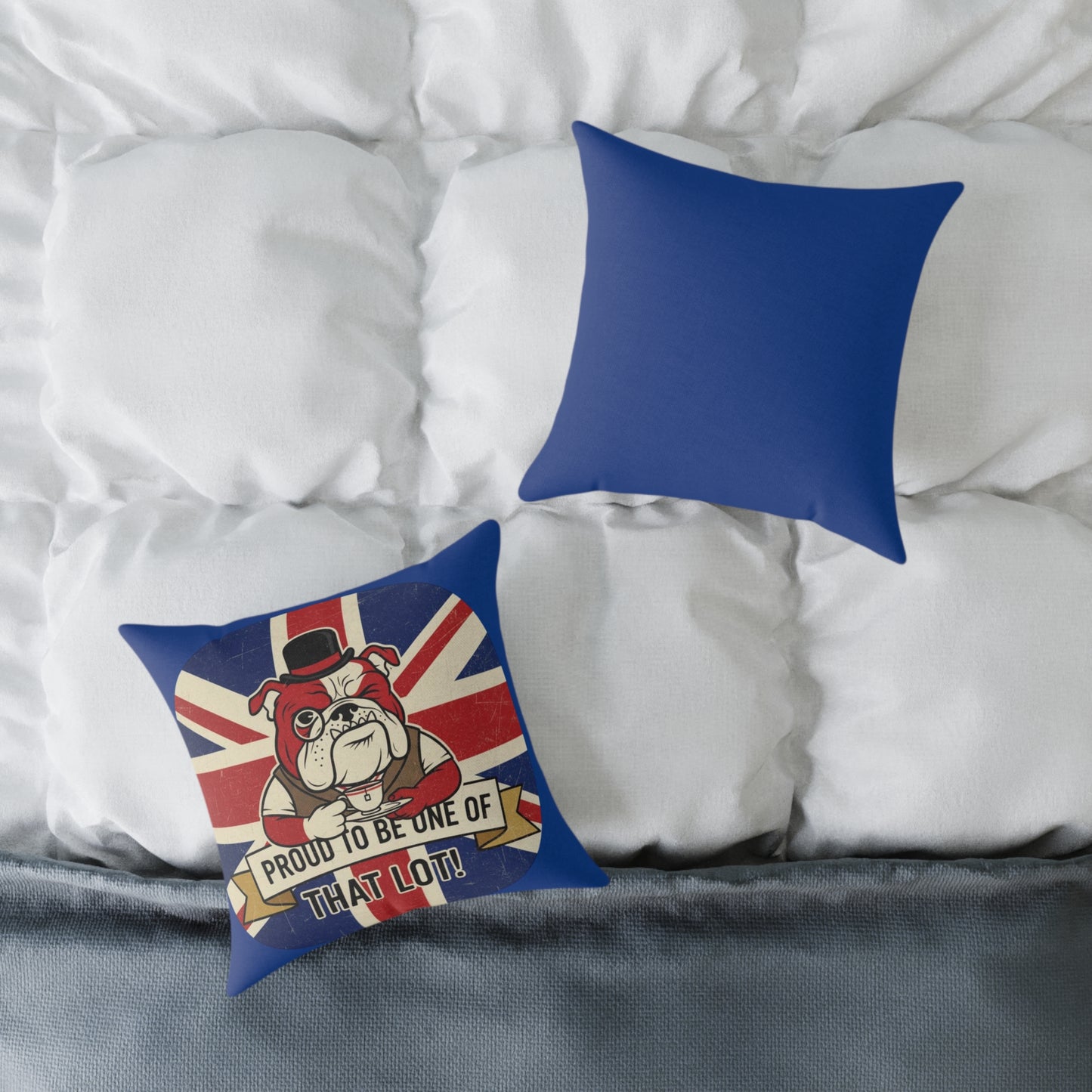 Proud to be one of that lot - bold statement british political satire Square Poly Canvas Pillow