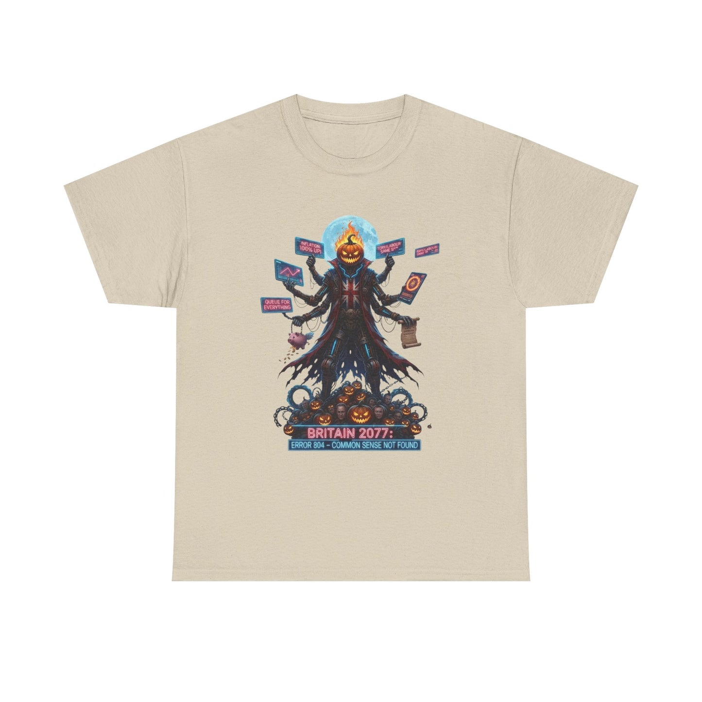 Halloween british satire design - Brightly Illustrated Unisex T-Shirt, Pop Culture Tee, Graphic Cotton Tee, Unique Gift for Fans, Casual Wear, Statement Apparel