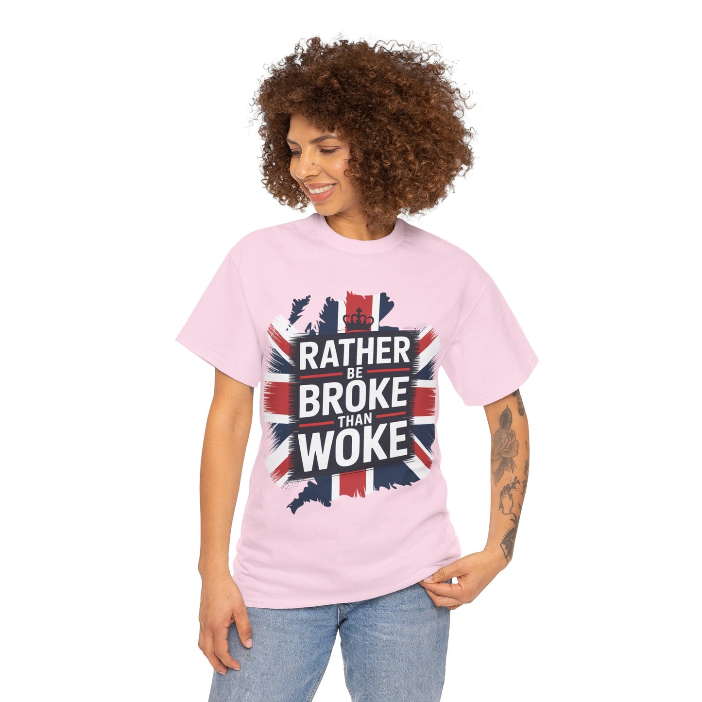 Broke vs. Woke Unisex Heavy Cotton Tee