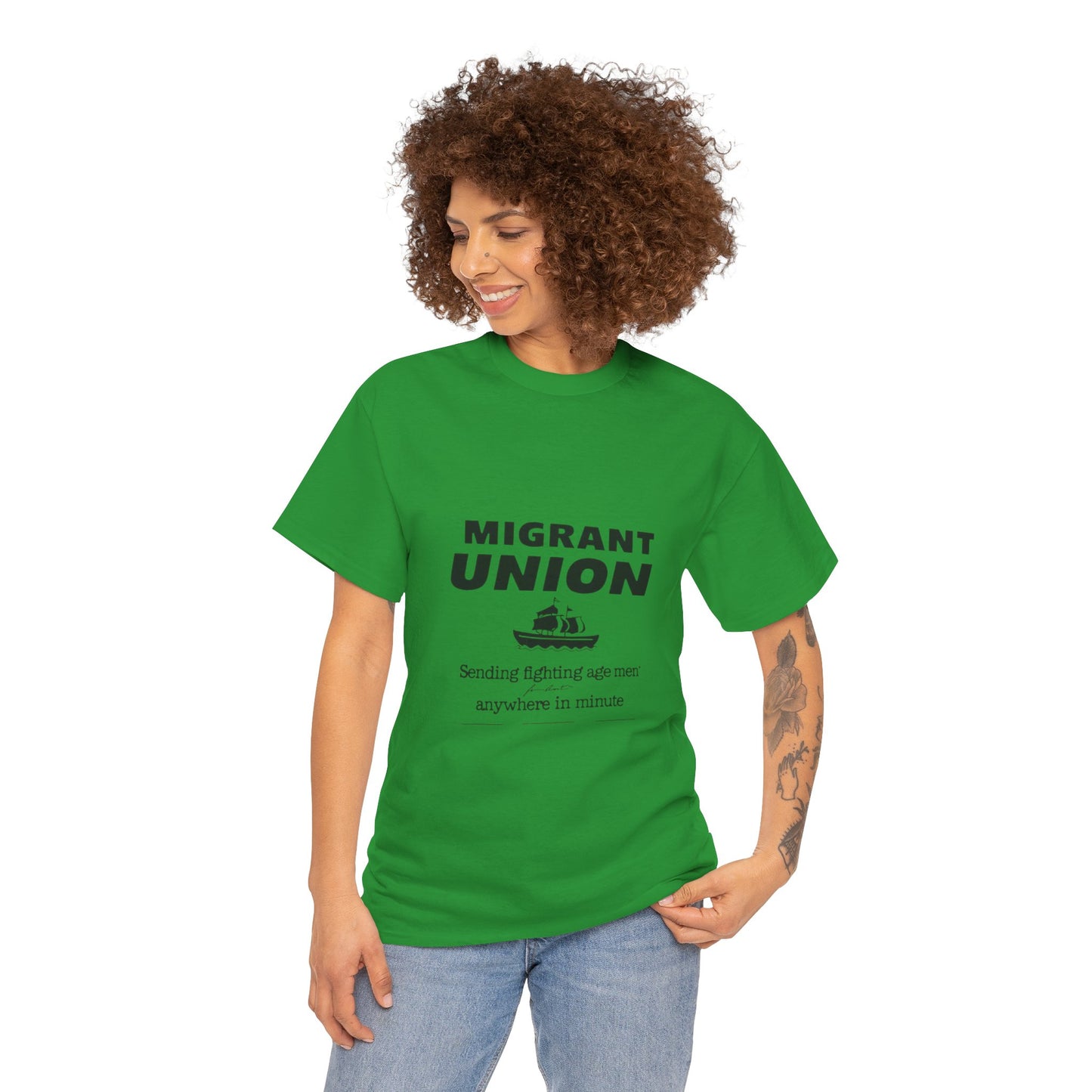 Migrant Union Graphic Tee - Casual Wear, Fundraising Events, Advocacy Apparel, Unisex Streetwear, Everyday Comfort