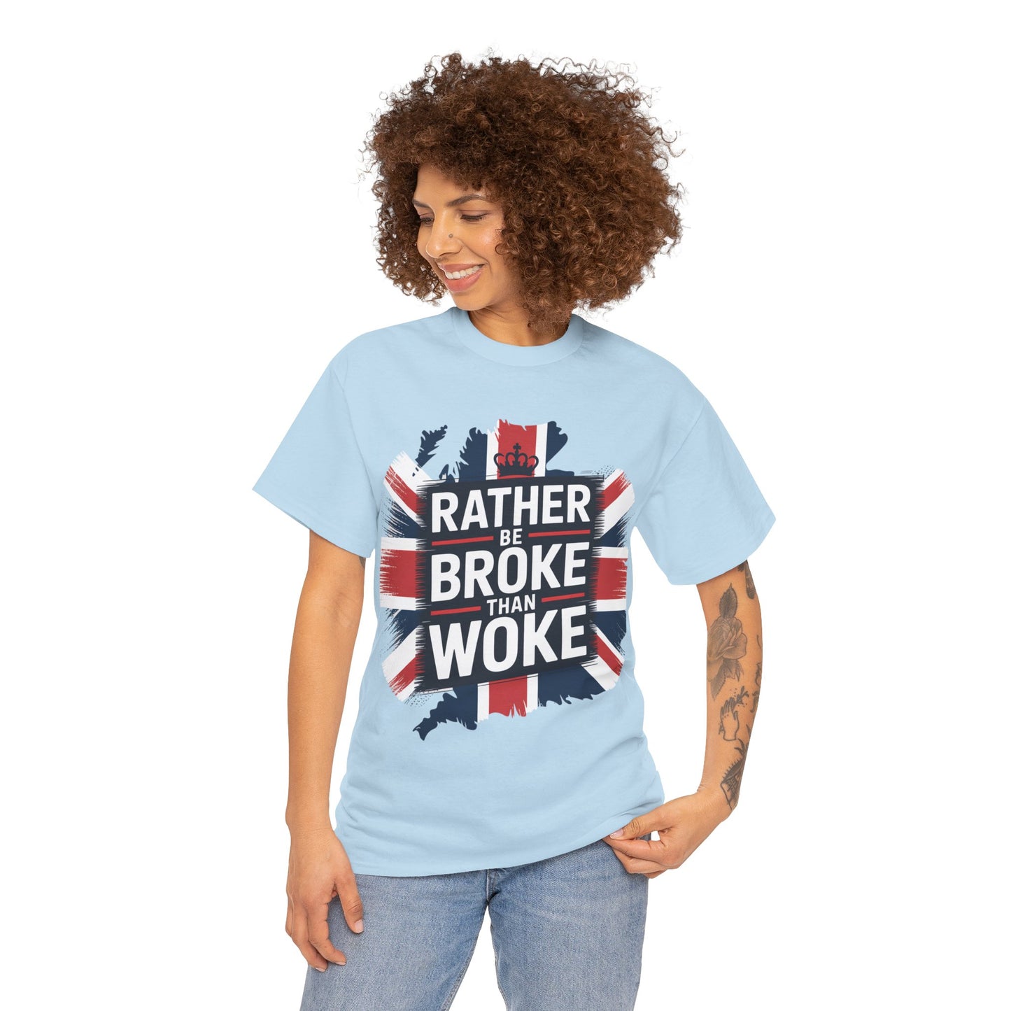 Broke vs. Woke Unisex Heavy Cotton Tee