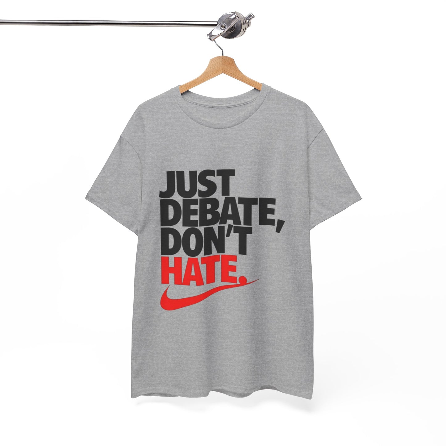 Unisex Cotton Tee - Just Debate, Don't Hate