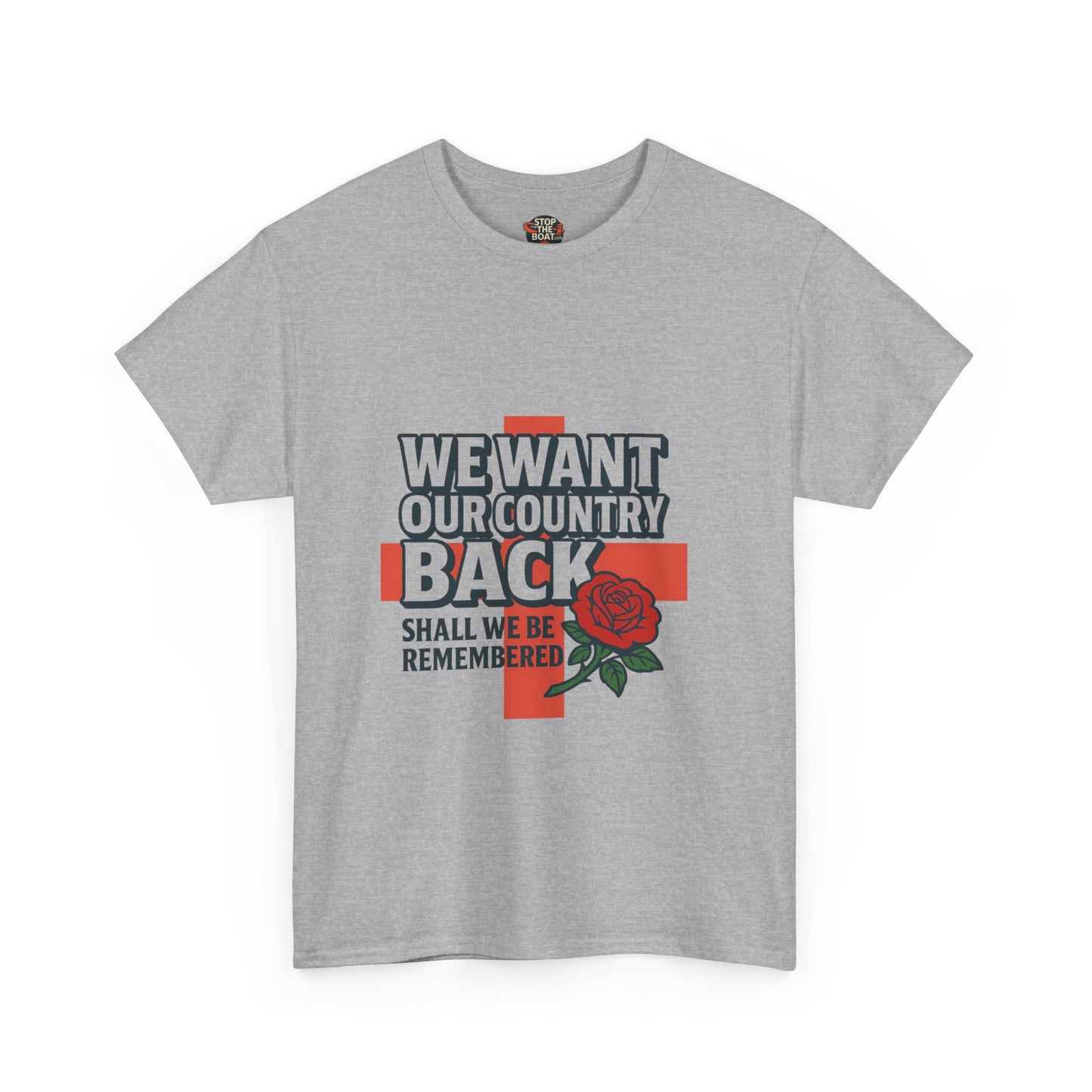 Unisex Heavy Cotton Tee - We Want Our Country Back, Casual Statement Tee, Proud Heritage Shirt, Comfortable Everyday Wear, Gift for [...]