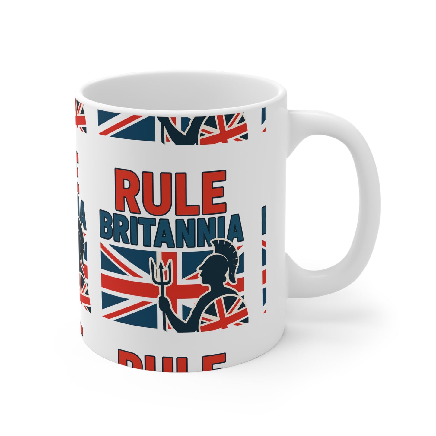 Rule Britannia Ceramic Coffee Cups - 11oz & 15oz - British Patriot Mugs, Tea Party, Gift Ideas, Cool Decor, National Pride