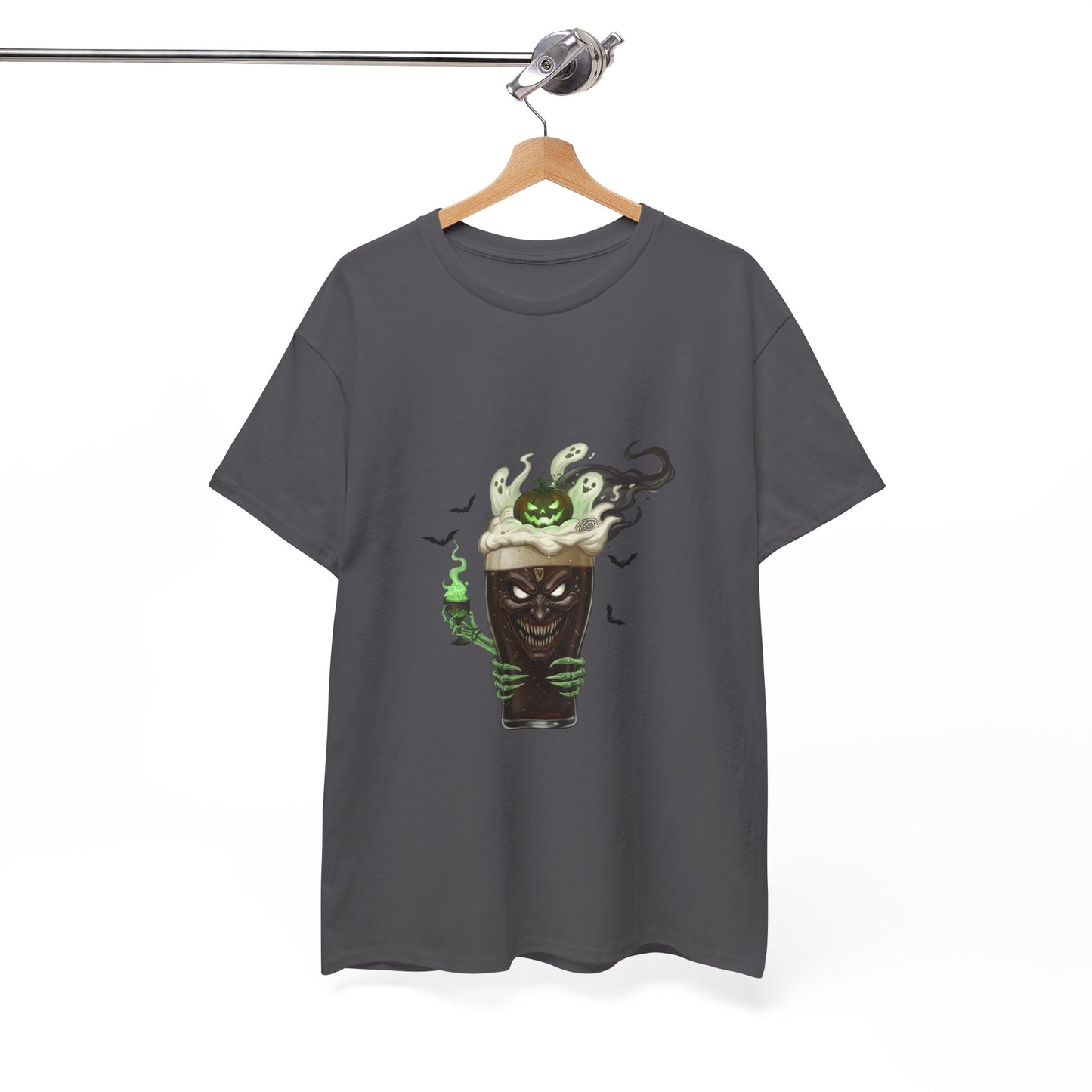 Guiness halloween Artistic Unisex Tee featuring Eco-Themed Design, Perfect for Casual Wear, Gift for Nature Lovers, Eco-Conscious Apparel, Earth Day