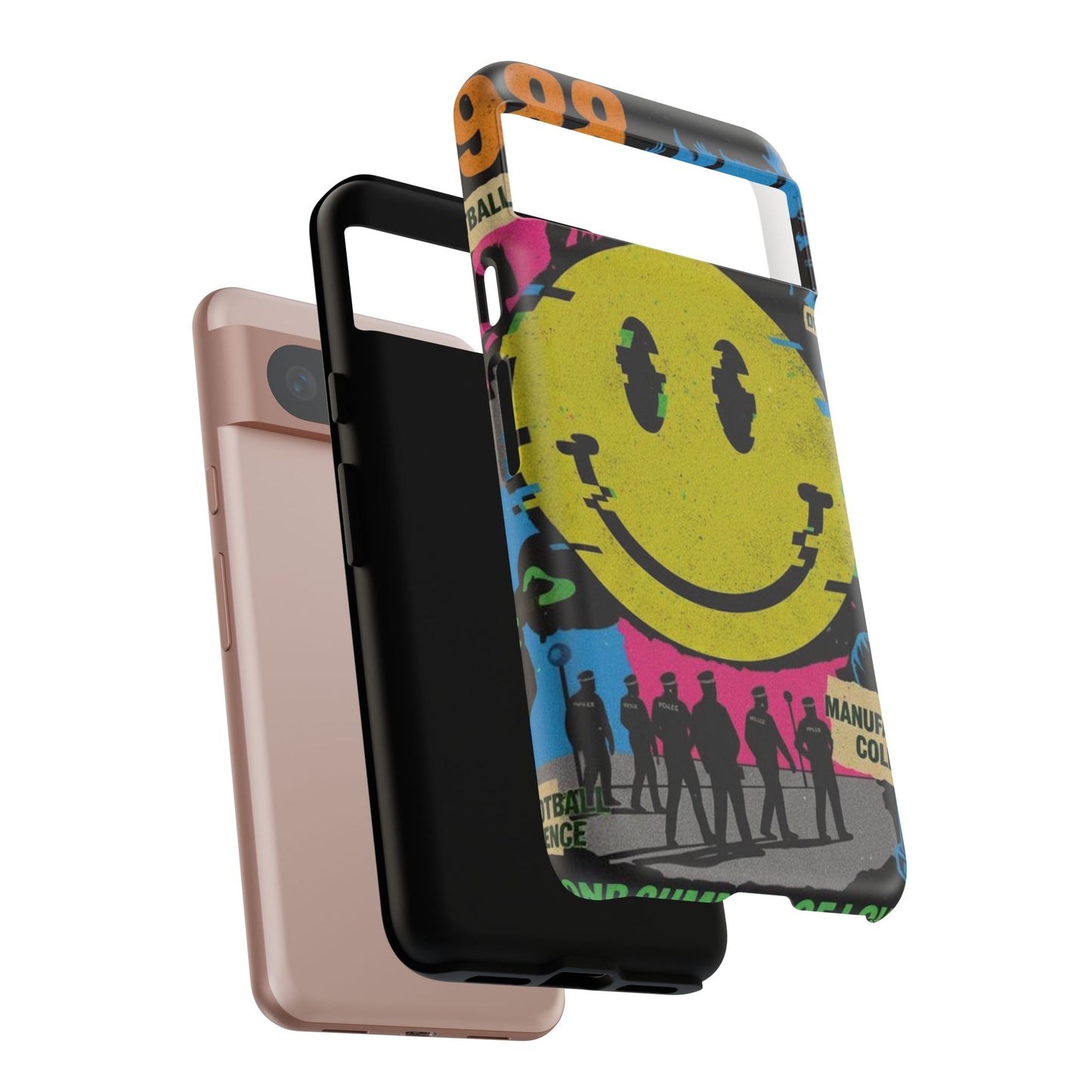 Acid house rave Vibrant iPhone Case, Tough Cases, Smiley Face Phone Cover, Fun Accessory, Colorful Phone Protector, Gift for Teenagers