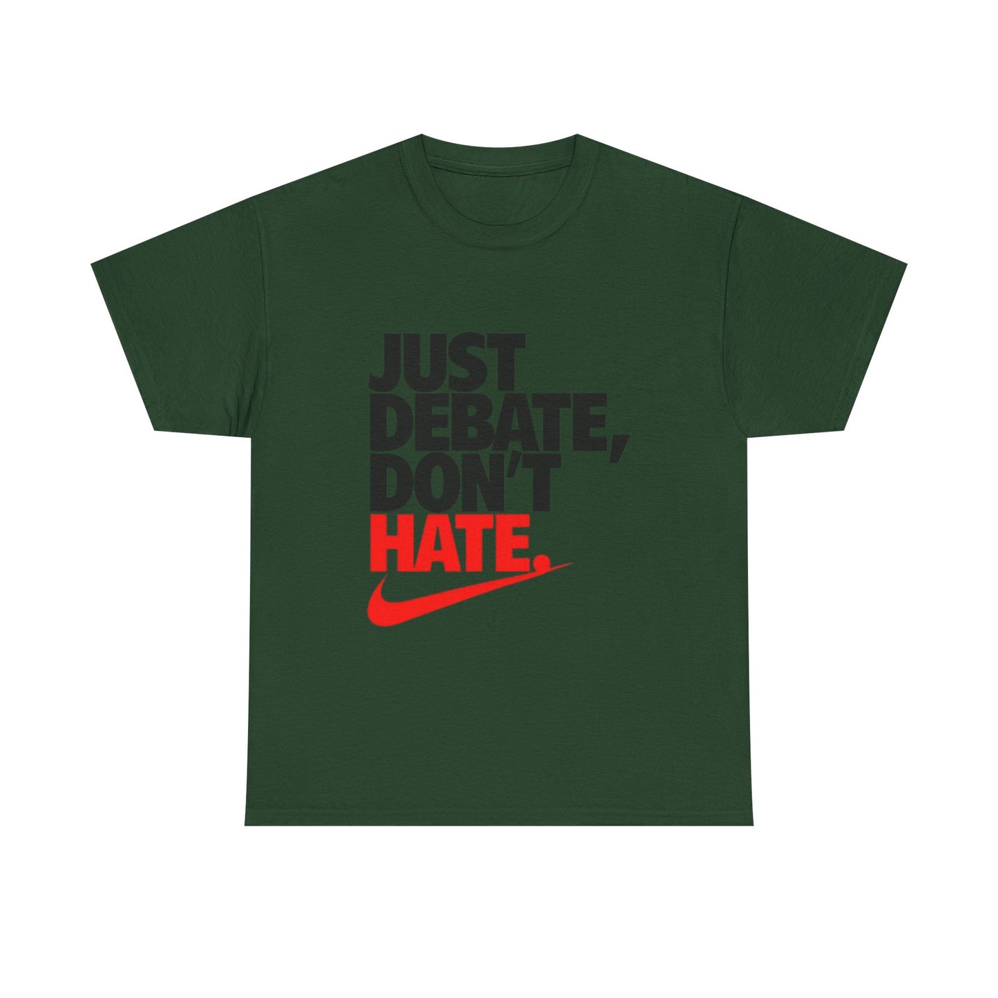 Unisex Cotton Tee - Just Debate, Don't Hate