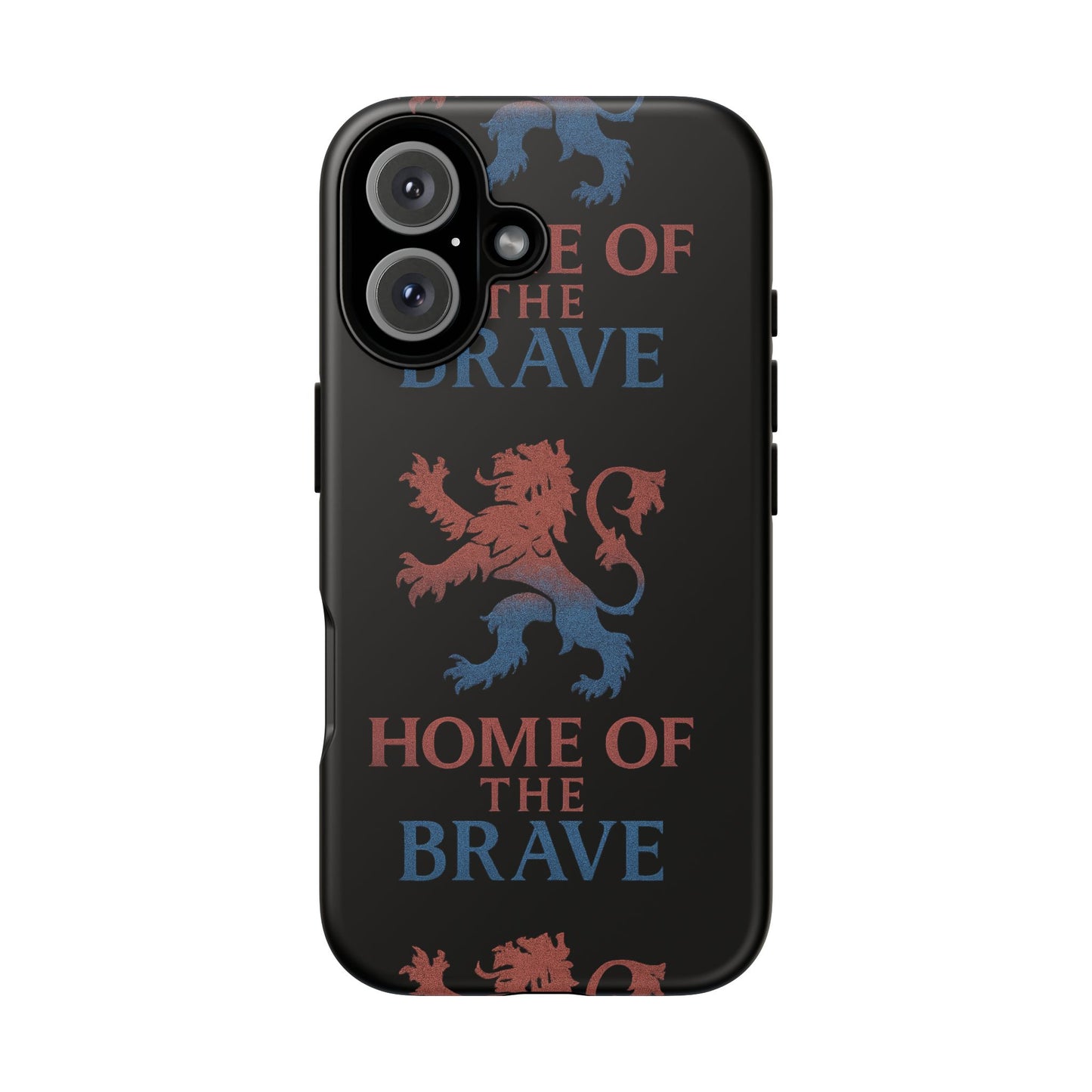 Bold Phone Case - Home of the Brave, Lion Design, Tough Protection, Patriotic Gift, Unique Smartphone Accessory