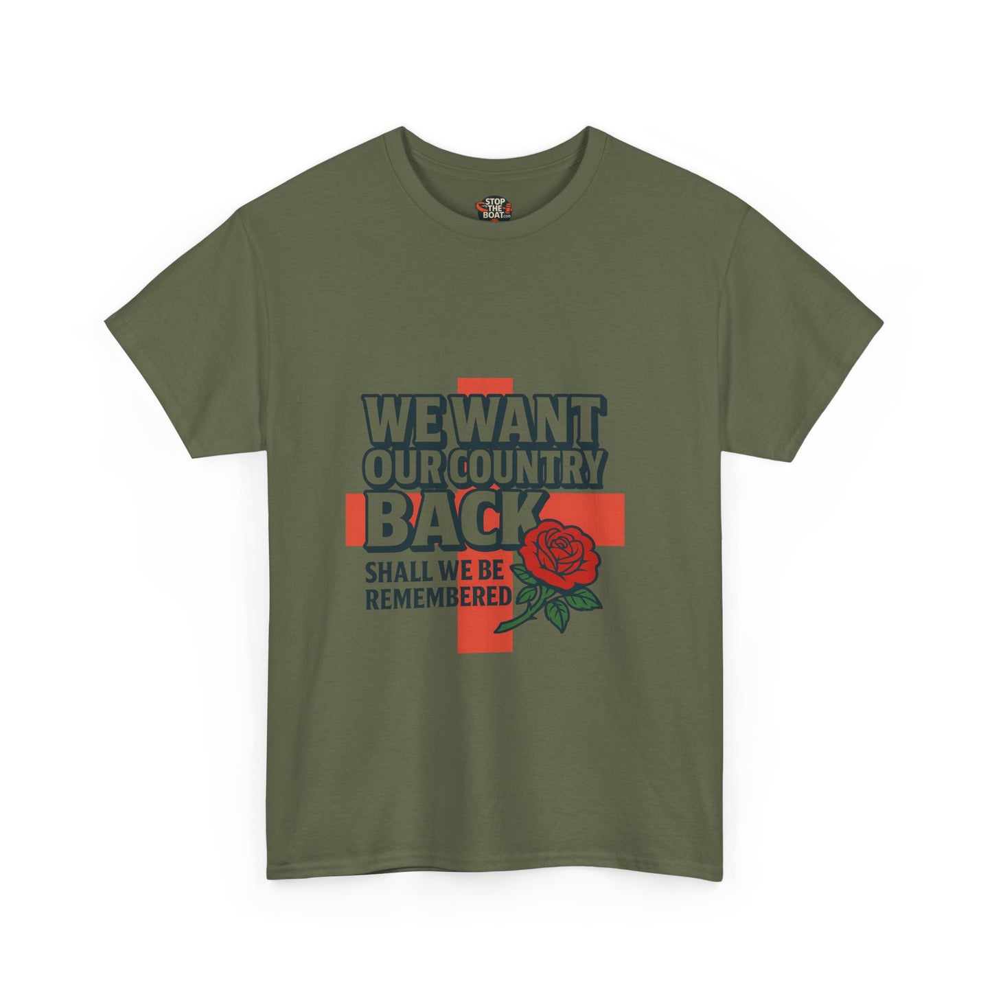 Unisex Heavy Cotton Tee - We Want Our Country Back, Casual Statement Tee, Proud Heritage Shirt, Comfortable Everyday Wear, Gift for [...]