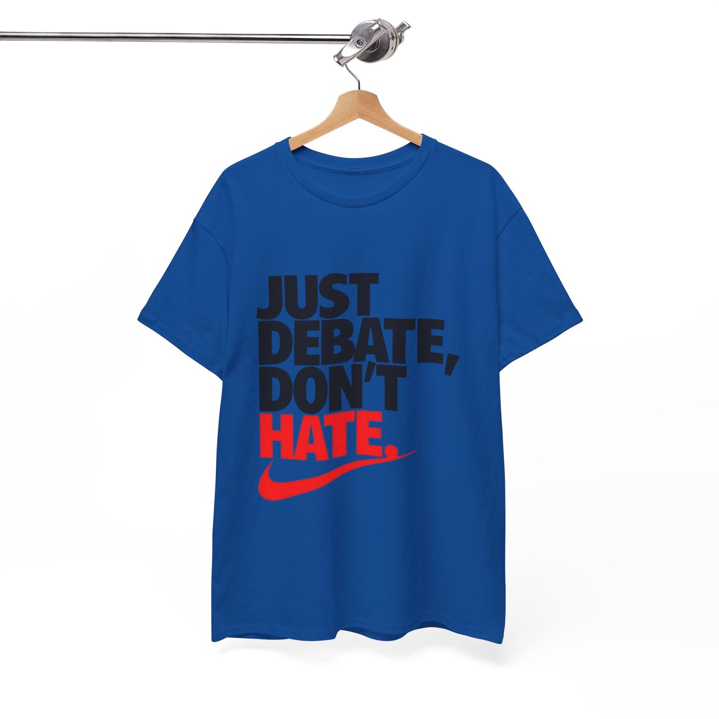 Unisex Cotton Tee - Just Debate, Don't Hate