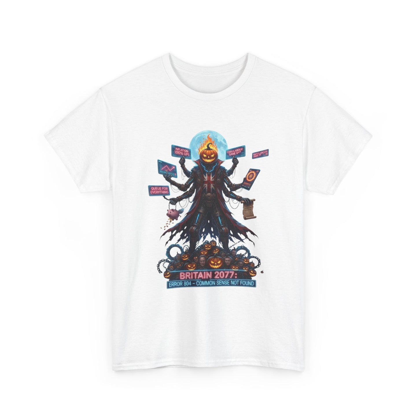 Halloween british satire design - Brightly Illustrated Unisex T-Shirt, Pop Culture Tee, Graphic Cotton Tee, Unique Gift for Fans, Casual Wear, Statement Apparel