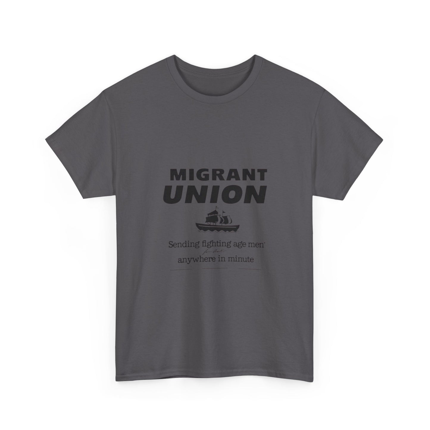 Migrant Union Graphic Tee - Casual Wear, Fundraising Events, Advocacy Apparel, Unisex Streetwear, Everyday Comfort