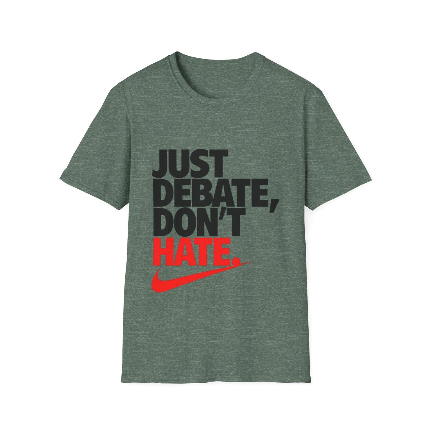 Just Debate T-Shirt - Unisex Softstyle Tee for Open Dialogues
