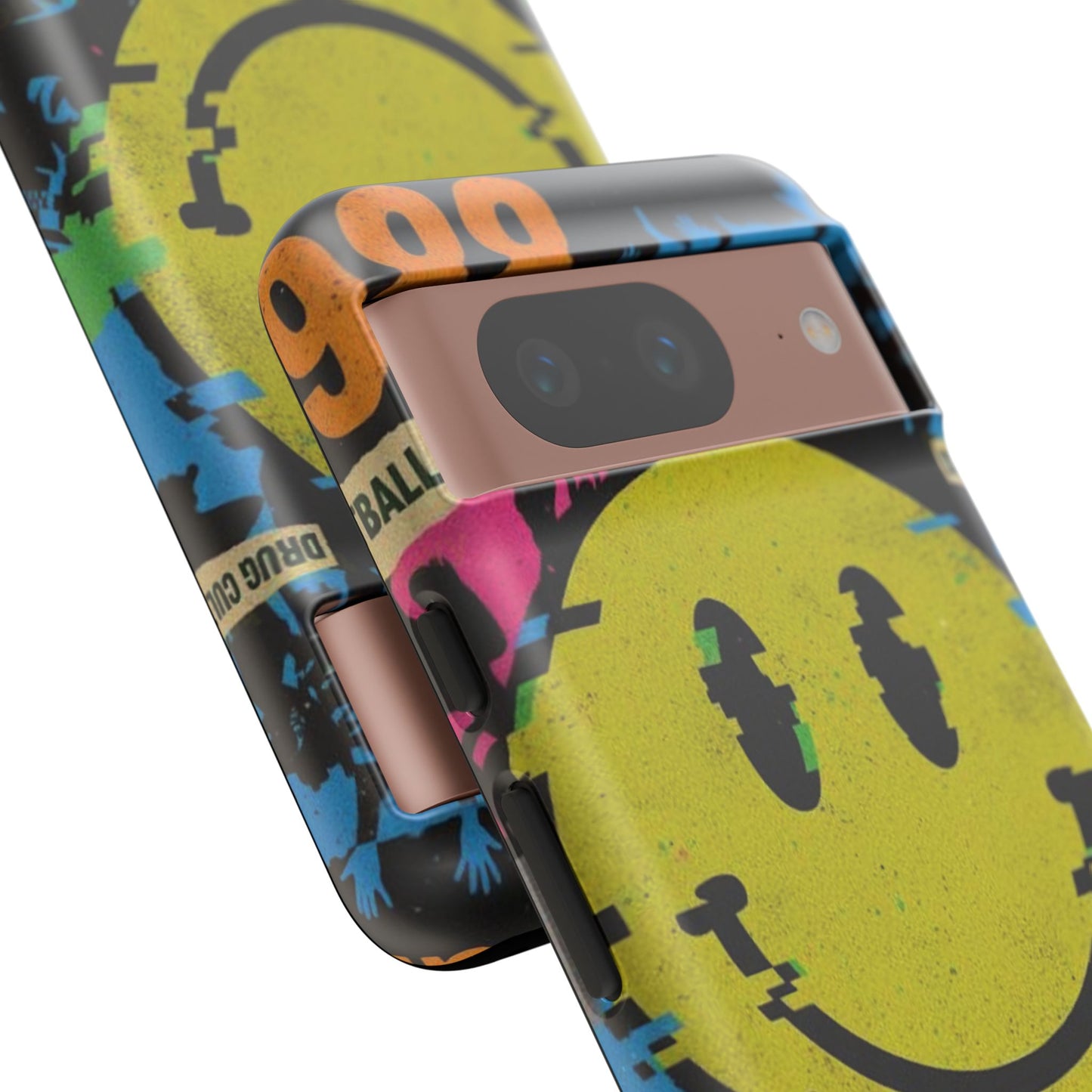 Acid house rave Vibrant iPhone Case, Tough Cases, Smiley Face Phone Cover, Fun Accessory, Colorful Phone Protector, Gift for Teenagers