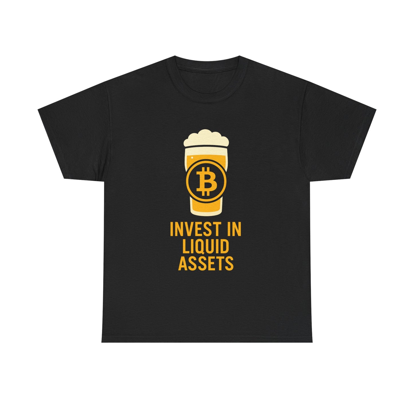 Bitcoin liquid assets Investment Unisex Heavy Cotton Tee, Crypto Shirt, Financial Humor Tee, Gift for Investors, Funny Bitcoin Apparel