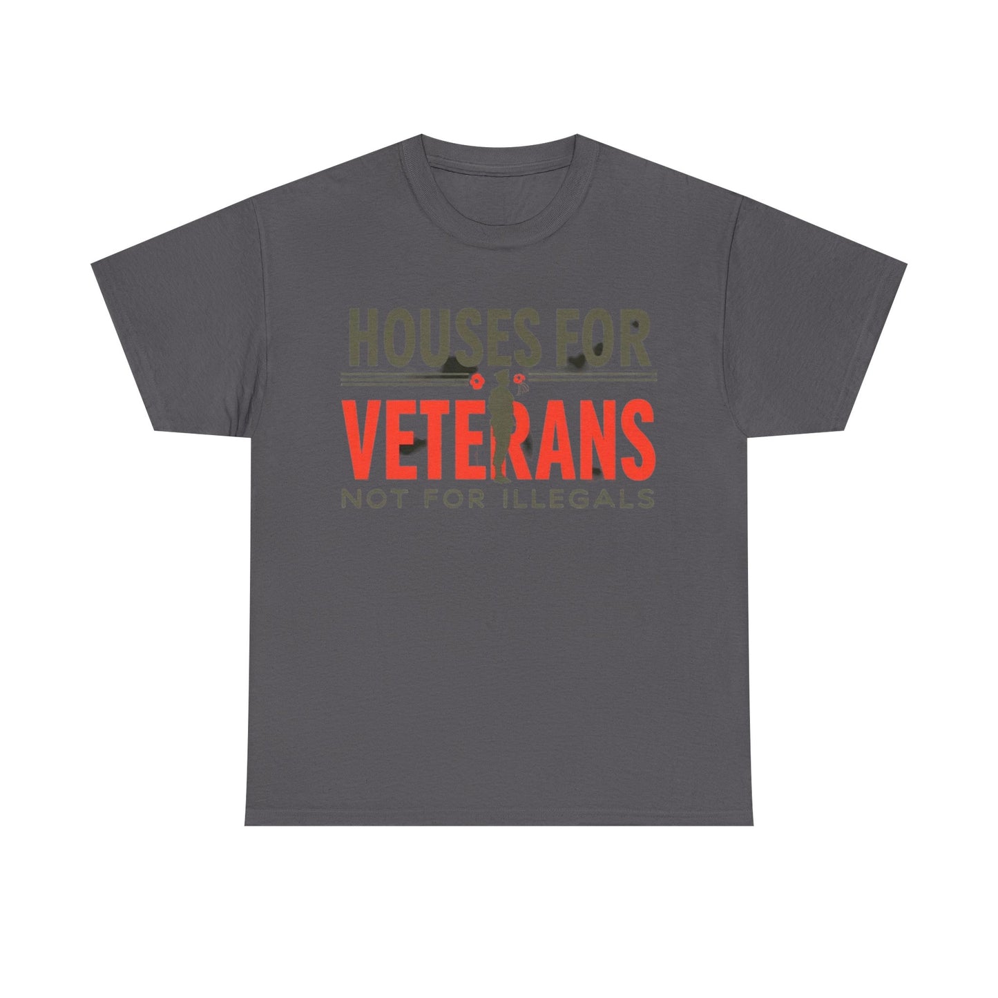 Unisex Heavy Cotton Tee - 'Houses for Veterans not for illegals' Statement Shirt for Supporters, Patriotic Gifts, Veteran Advocacy Apparel, Everyday [...]