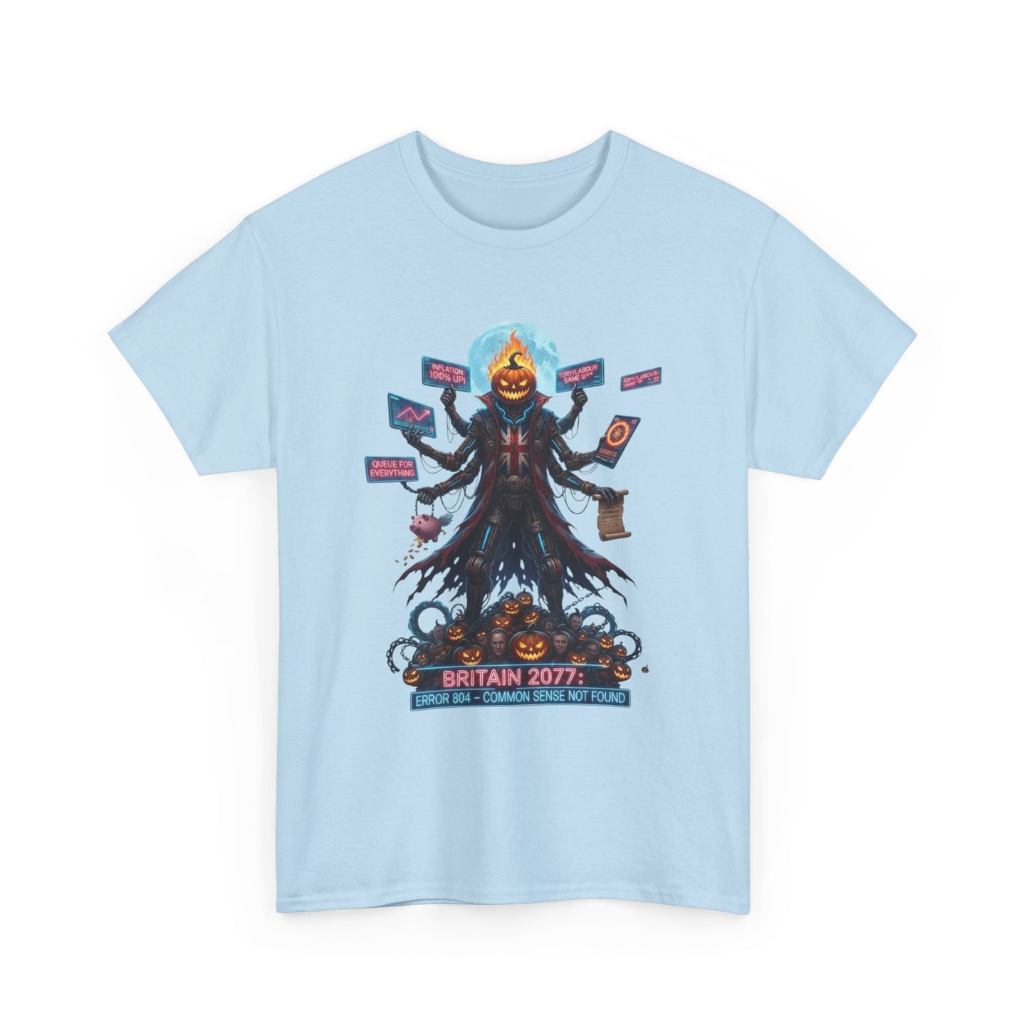 Halloween british satire design - Brightly Illustrated Unisex T-Shirt, Pop Culture Tee, Graphic Cotton Tee, Unique Gift for Fans, Casual Wear, Statement Apparel