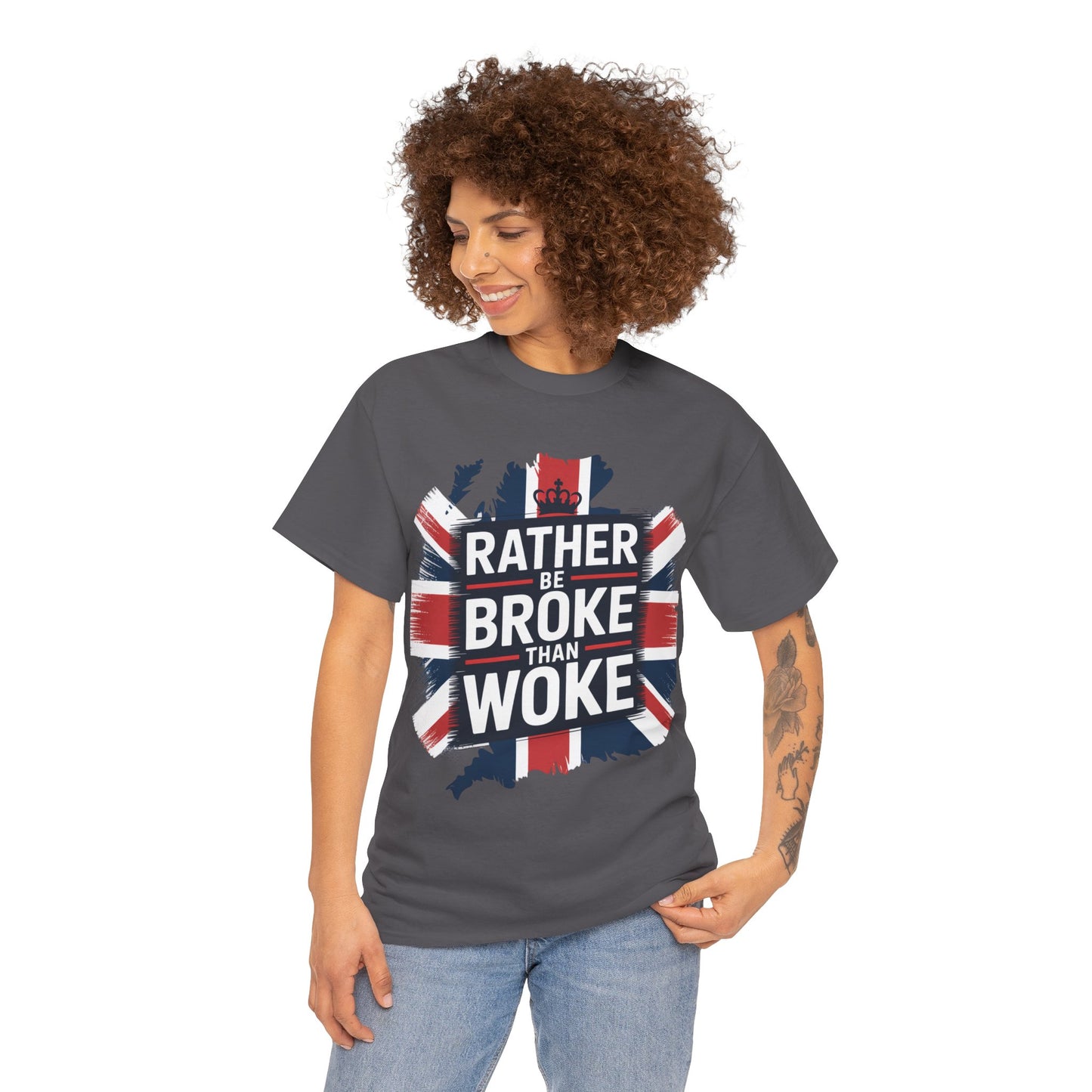Broke vs. Woke Unisex Heavy Cotton Tee