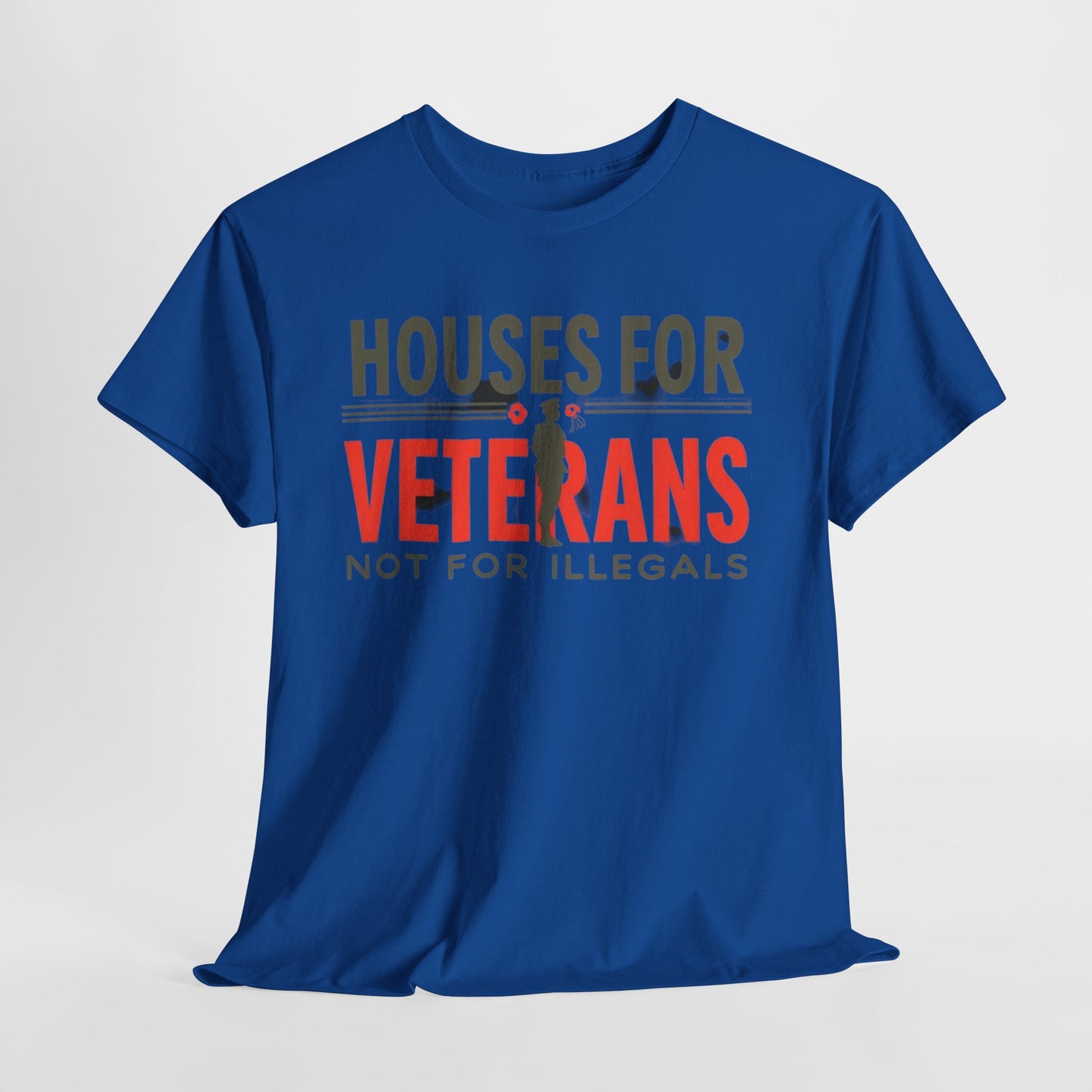 Unisex Heavy Cotton Tee - 'Houses for Veterans not for illegals' Statement Shirt for Supporters, Patriotic Gifts, Veteran Advocacy Apparel, Everyday [...]