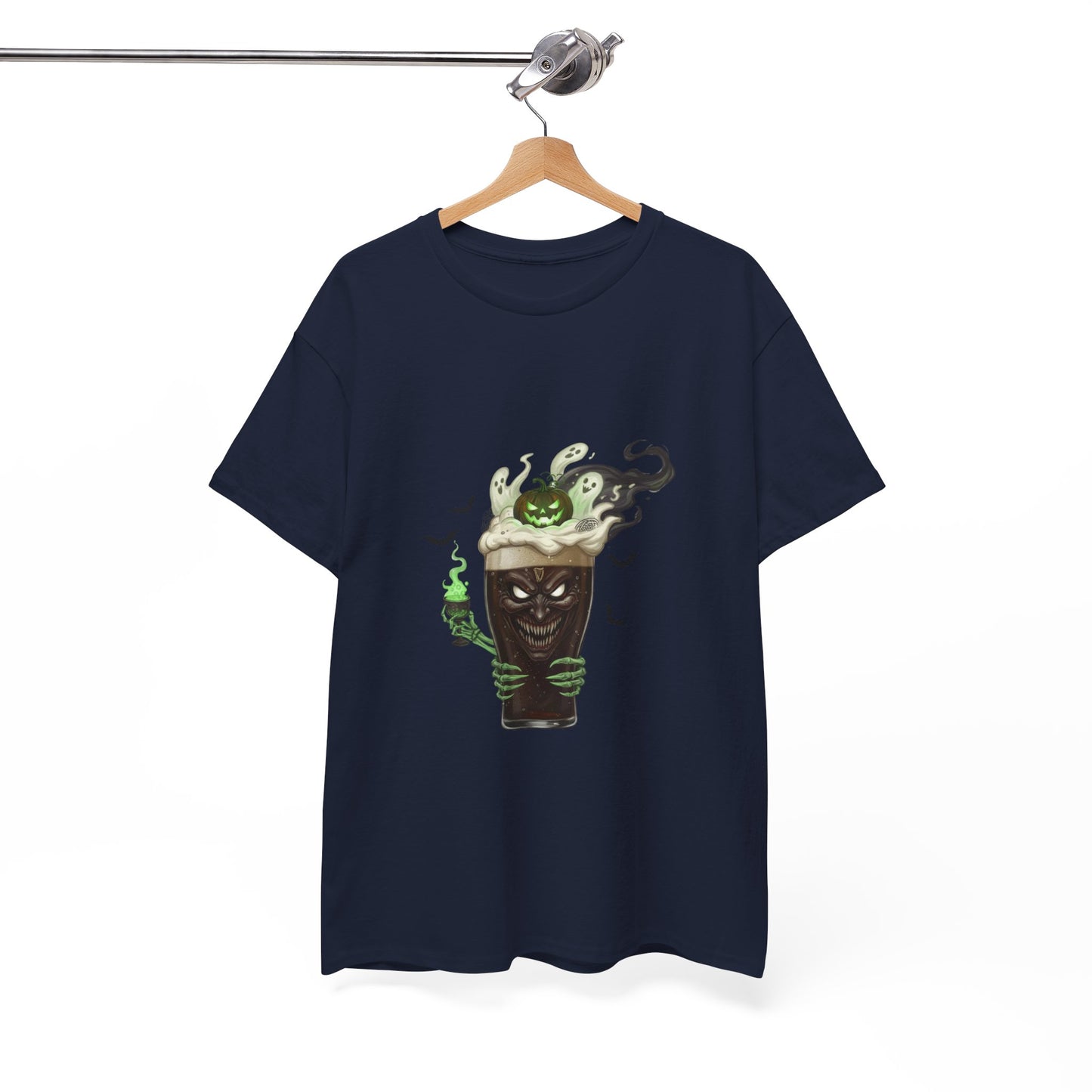 Guiness halloween Artistic Unisex Tee featuring Eco-Themed Design, Perfect for Casual Wear, Gift for Nature Lovers, Eco-Conscious Apparel, Earth Day