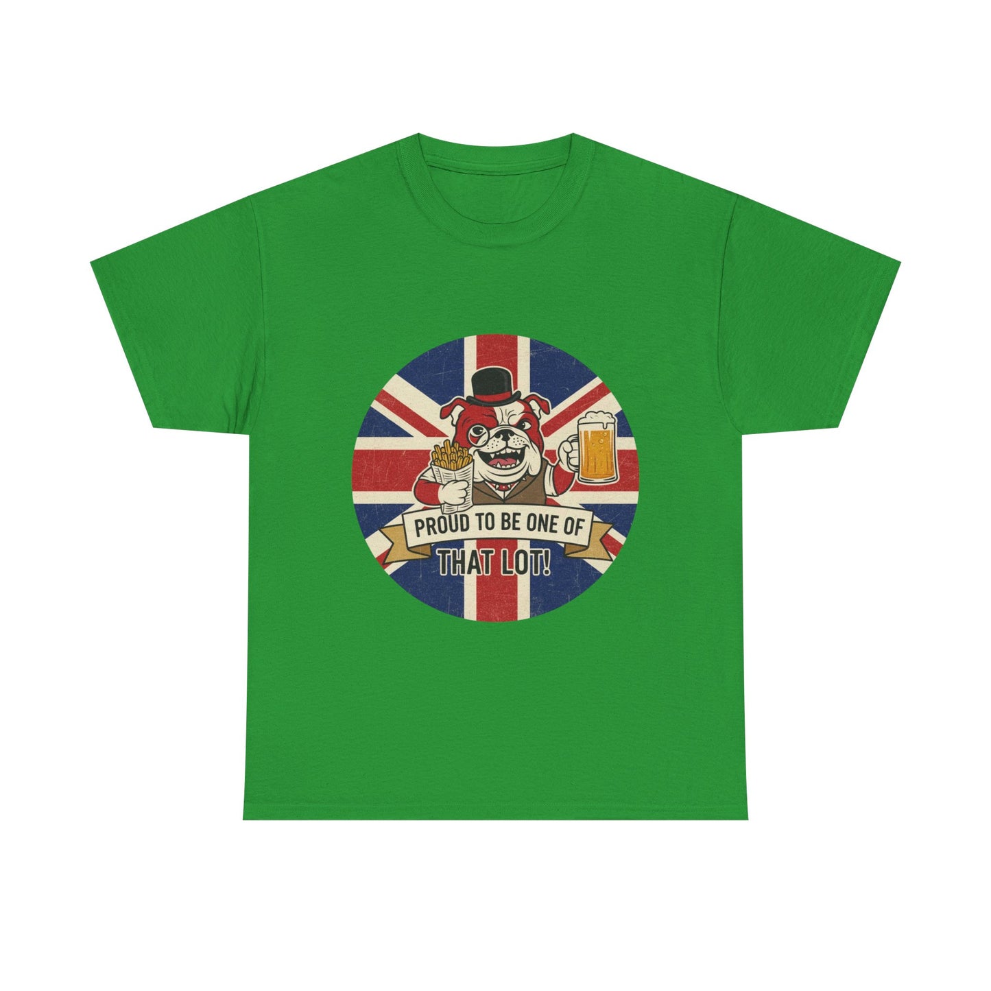 British  bulldog patriot satire cool design Unisex Heavy Cotton Tee shirt all sizes