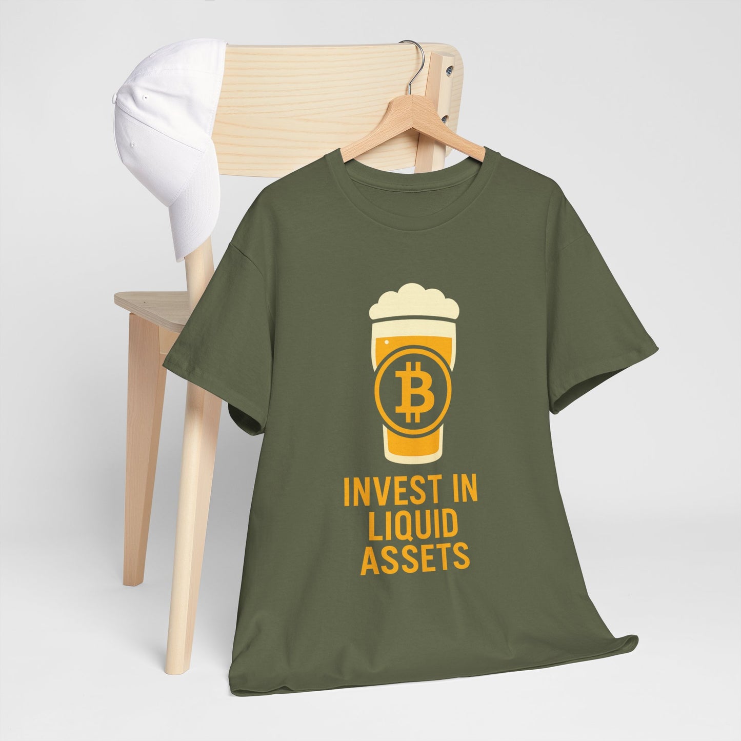 Bitcoin liquid assets Investment Unisex Heavy Cotton Tee, Crypto Shirt, Financial Humor Tee, Gift for Investors, Funny Bitcoin Apparel
