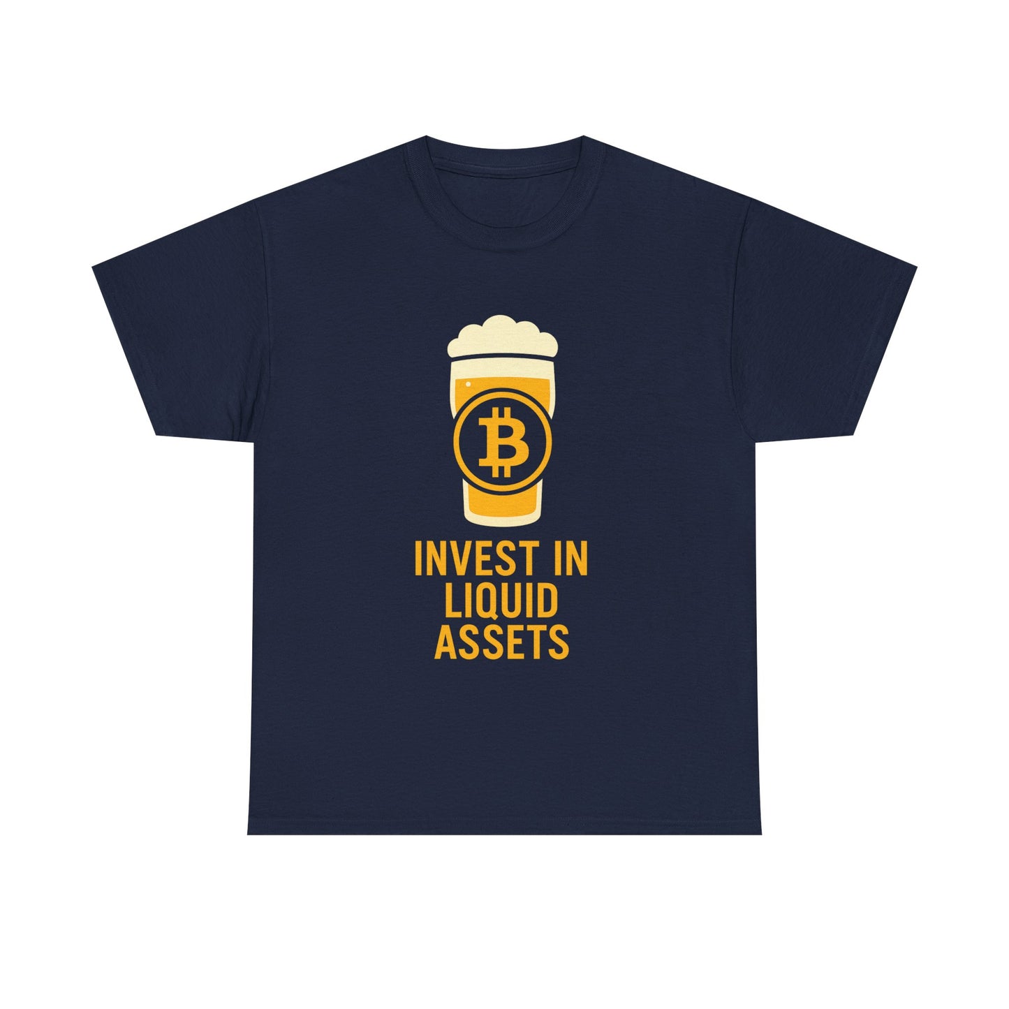 Bitcoin liquid assets Investment Unisex Heavy Cotton Tee, Crypto Shirt, Financial Humor Tee, Gift for Investors, Funny Bitcoin Apparel