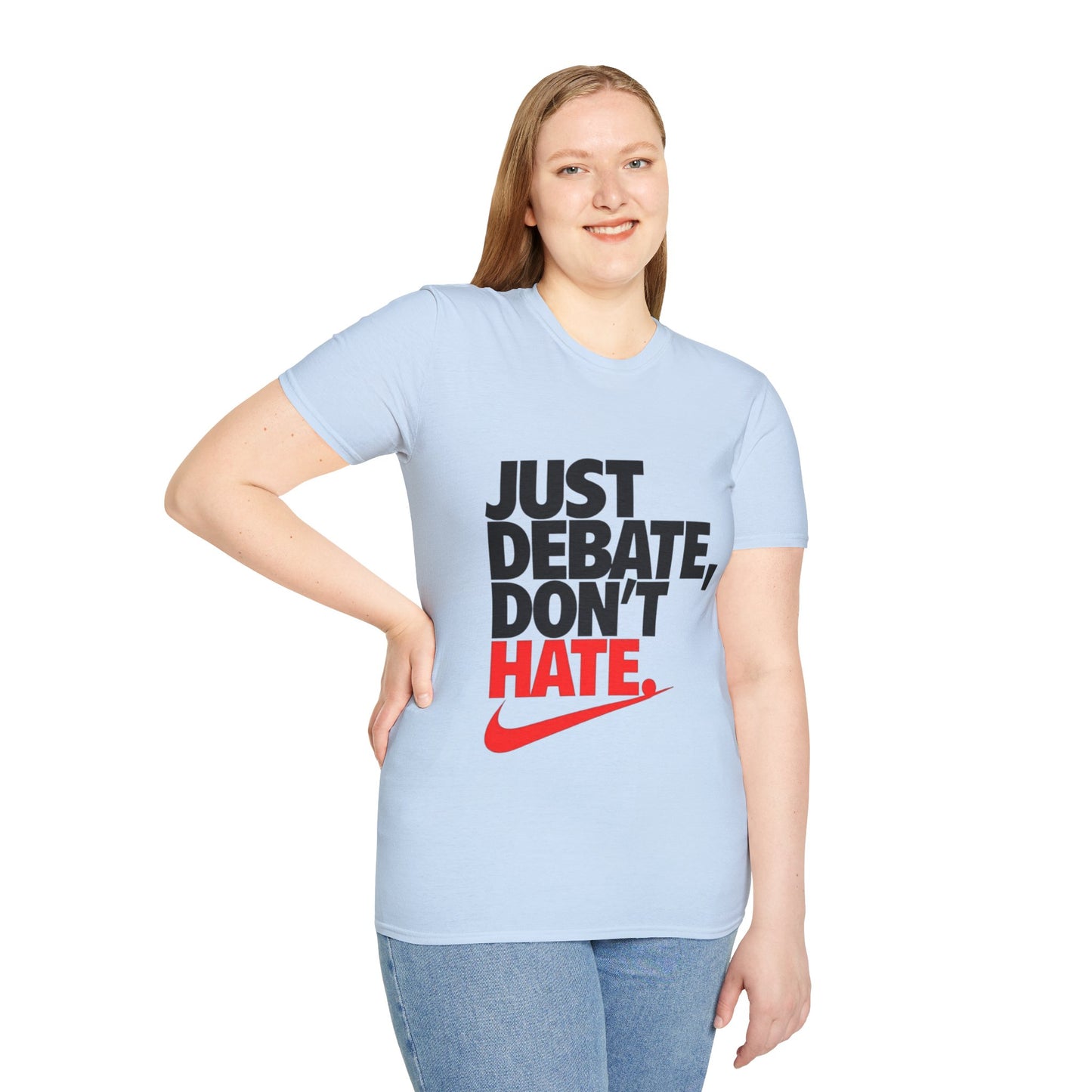 Just Debate T-Shirt - Unisex Softstyle Tee for Open Dialogues