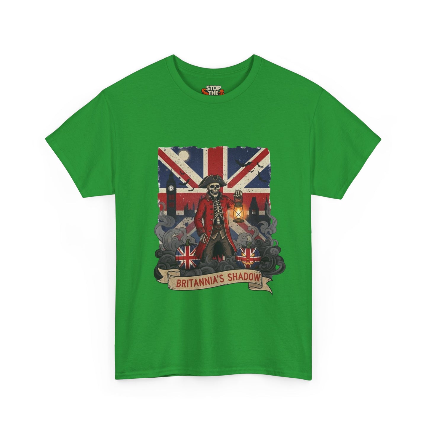 Stop the boats british patriot Halloween Unisex Heavy Cotton Tee
