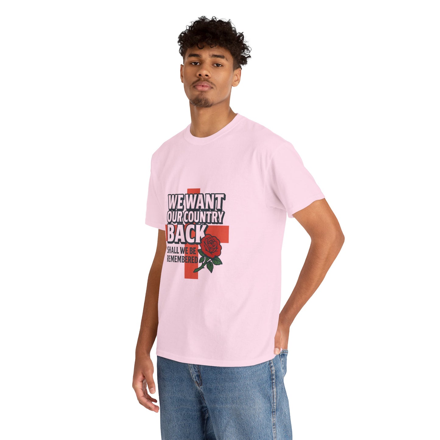 Unisex Heavy Cotton Tee - We Want Our Country Back, Casual Statement Tee, Proud Heritage Shirt, Comfortable Everyday Wear, Gift for [...]