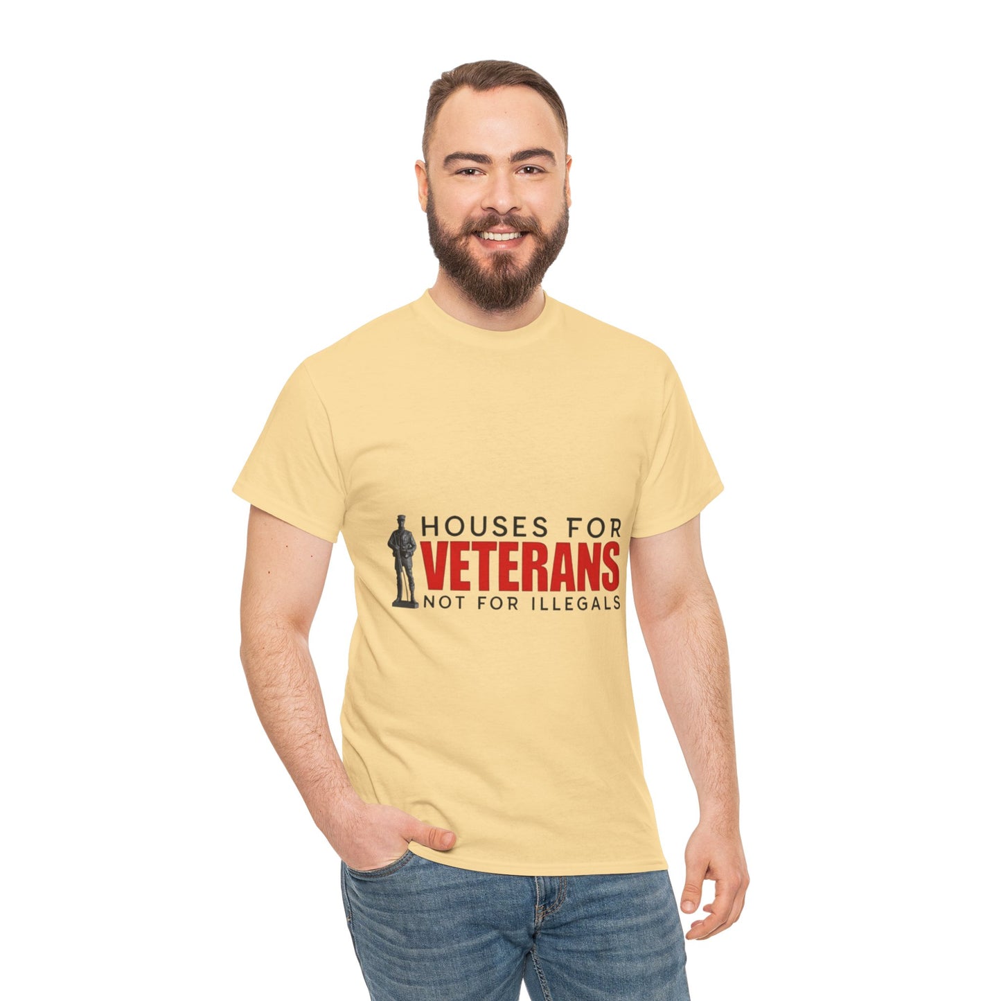 Unisex Heavy Cotton Tee - 'Houses for Veterans' Statement Shirt for Supporters, Patriotic Gifts, Veteran Advocacy Apparel, Everyday [...]