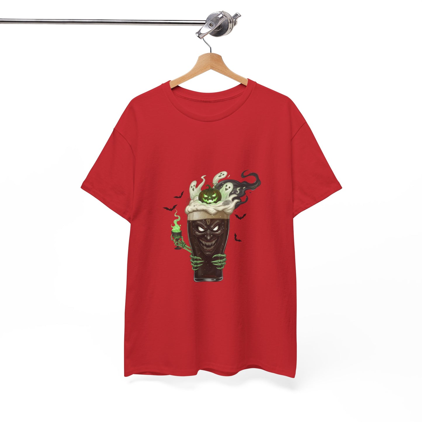 Guiness halloween Artistic Unisex Tee featuring Eco-Themed Design, Perfect for Casual Wear, Gift for Nature Lovers, Eco-Conscious Apparel, Earth Day